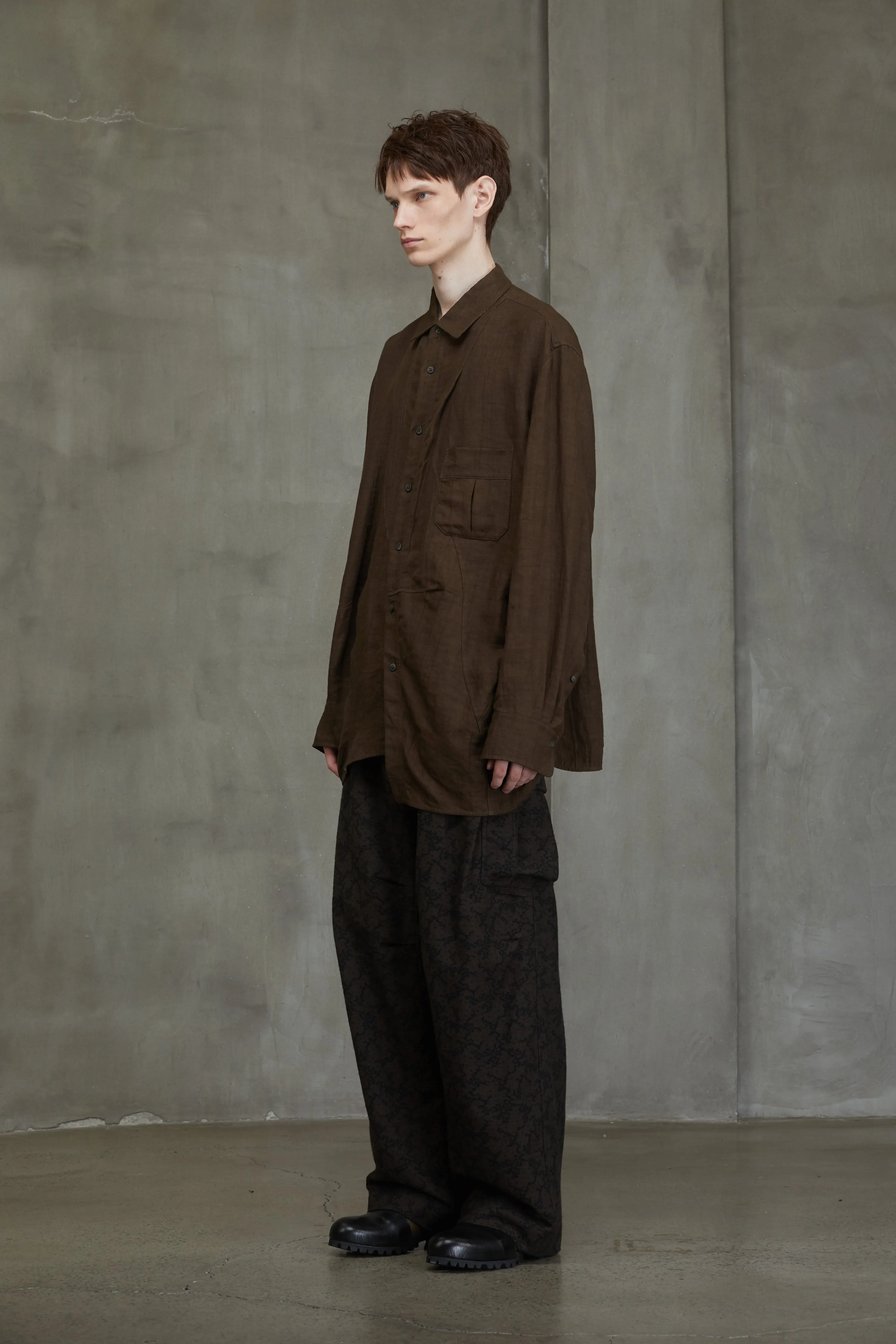 ASYMMETRIC PLEATED SHIRT sold by ziggy chen product image thumbnail 2