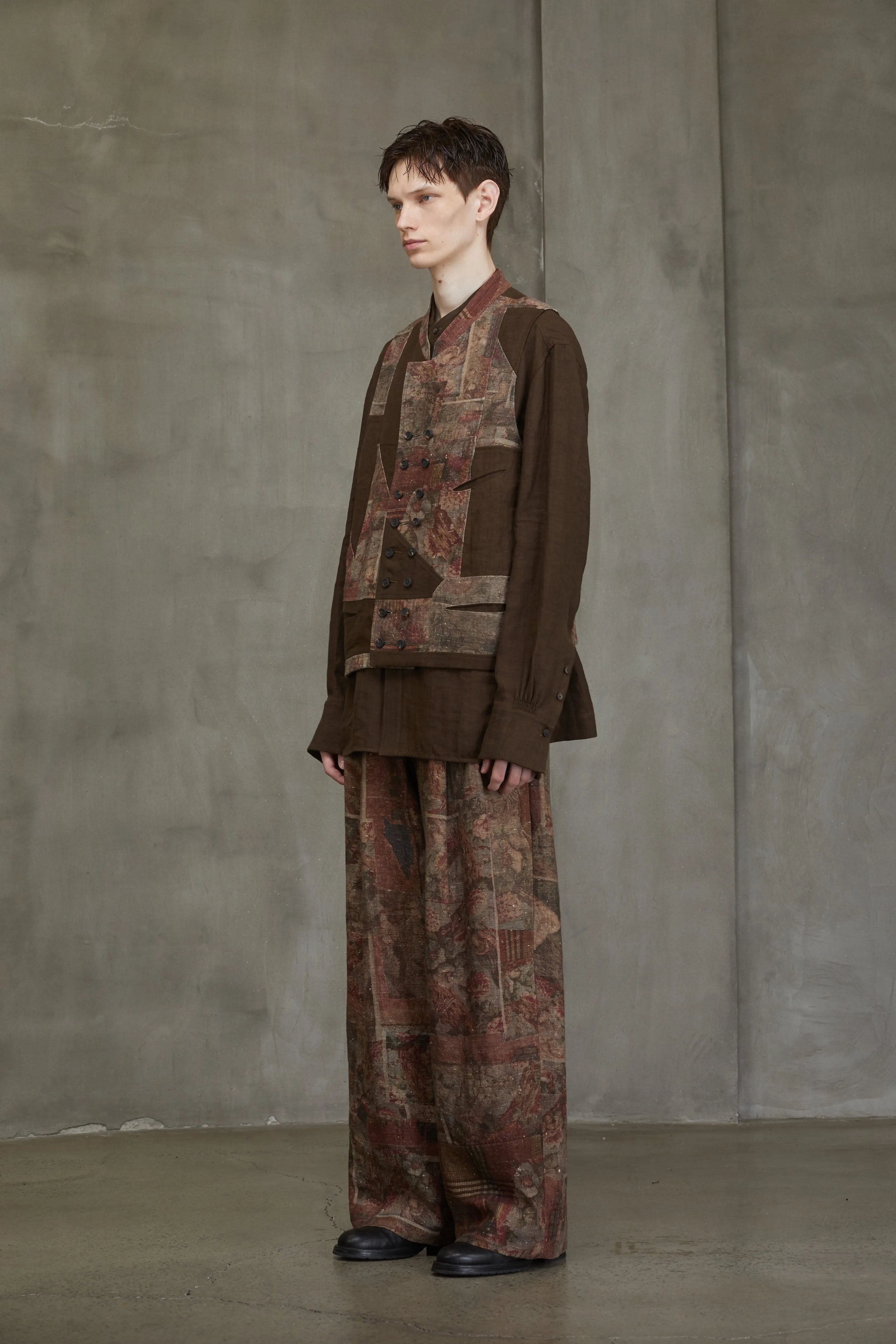 COLLAGED DIGITAL PRINT WAISTCOAT sold by ziggy chen product image thumbnail 2