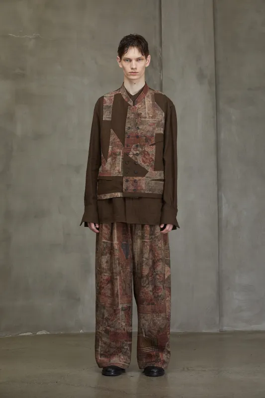 COLLAGED DIGITAL PRINT WAISTCOAT sold by ziggy chen