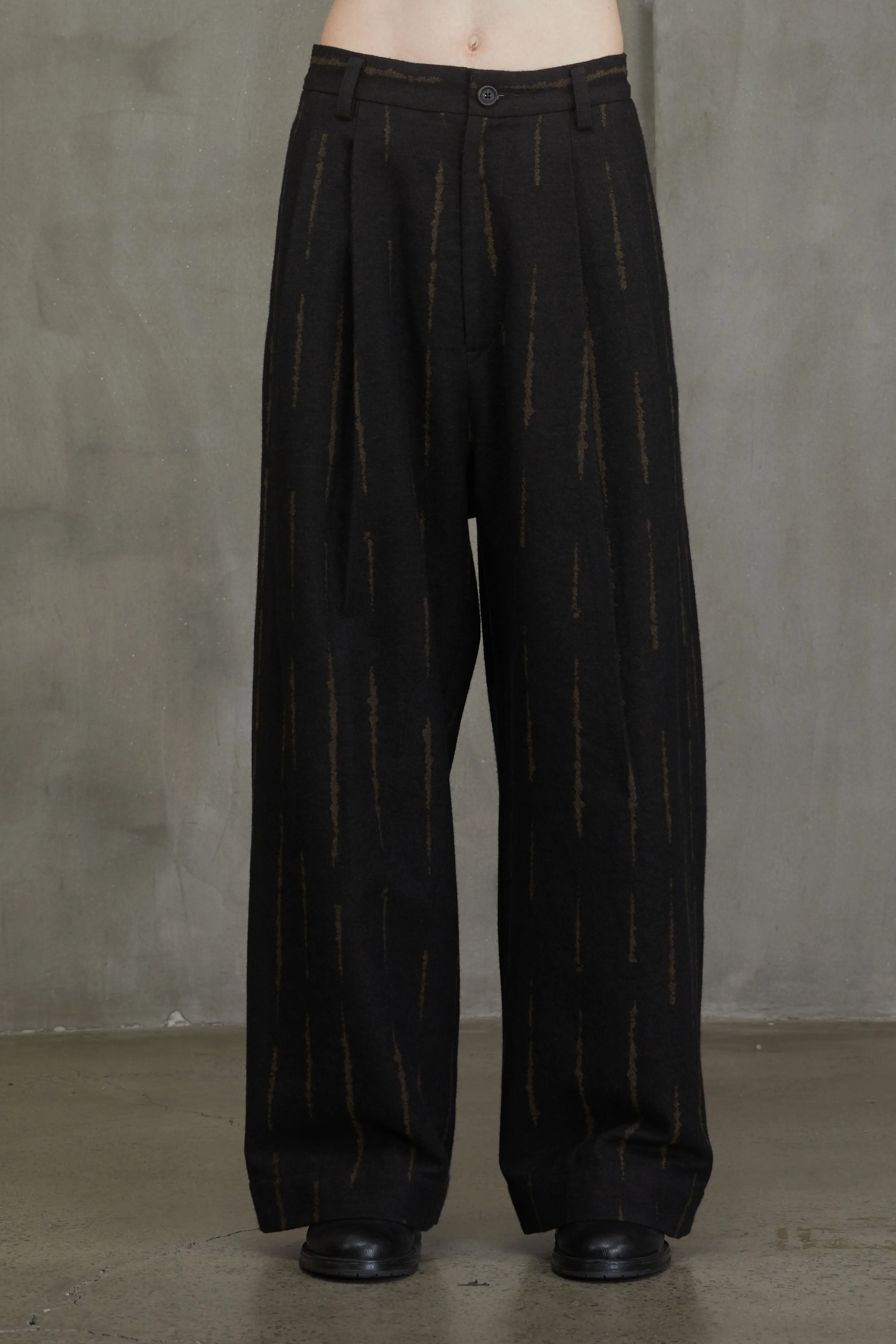 JACQUARD WIDE LEG TROUSERS sold by ziggy chen
