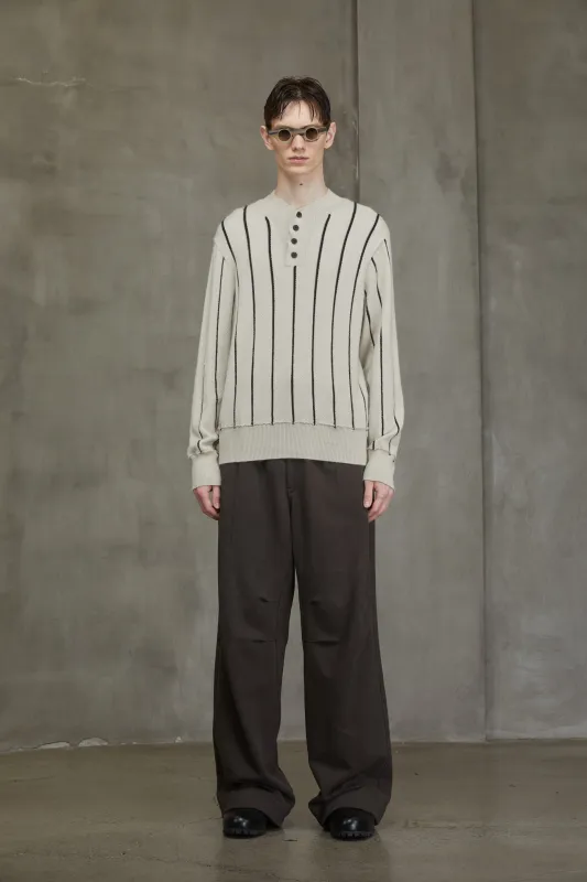 HIGH NECK BUTTONED PULL OVER sold by ziggy chen