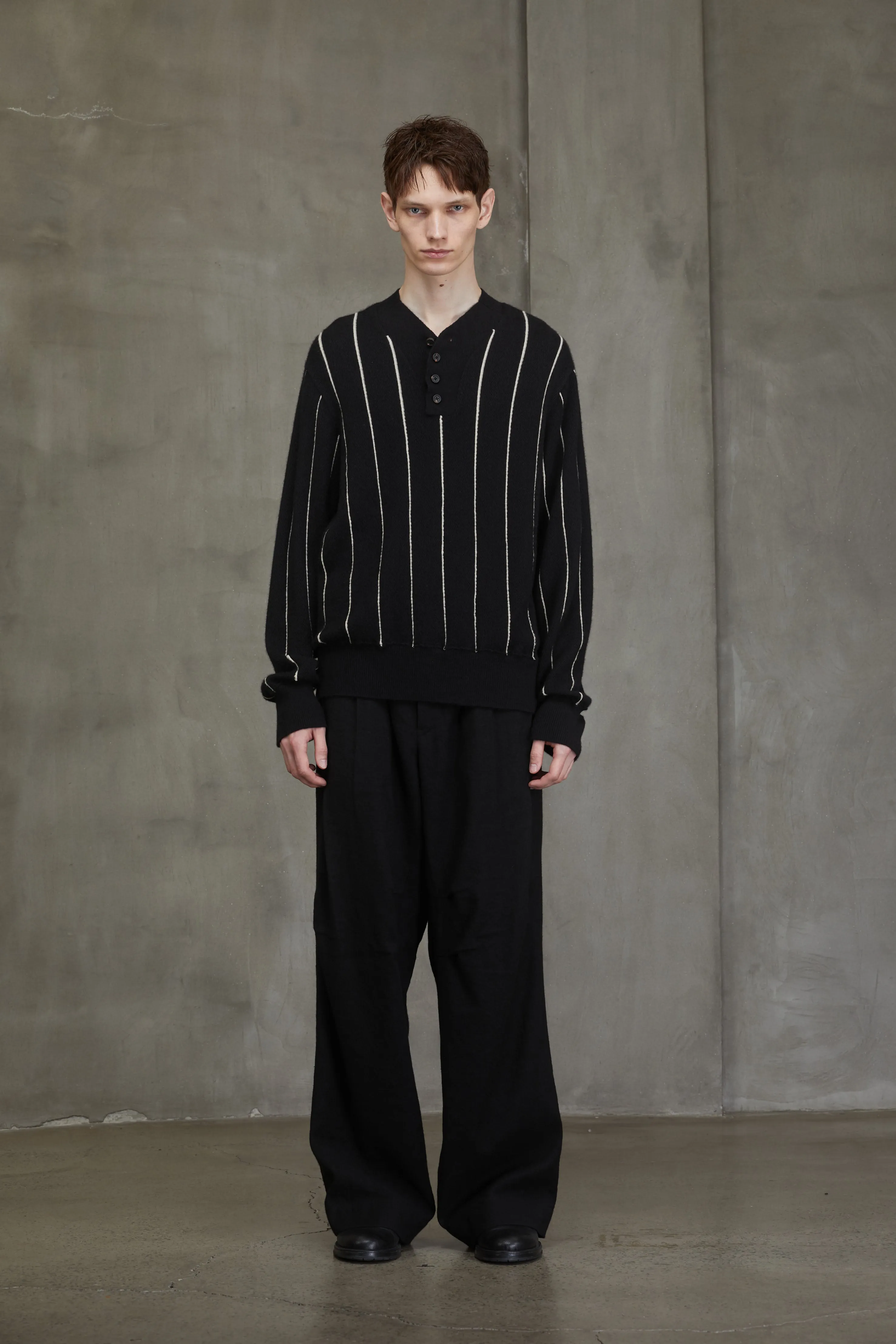 HIGH NECK BUTTONED PULL OVER sold by ziggy chen