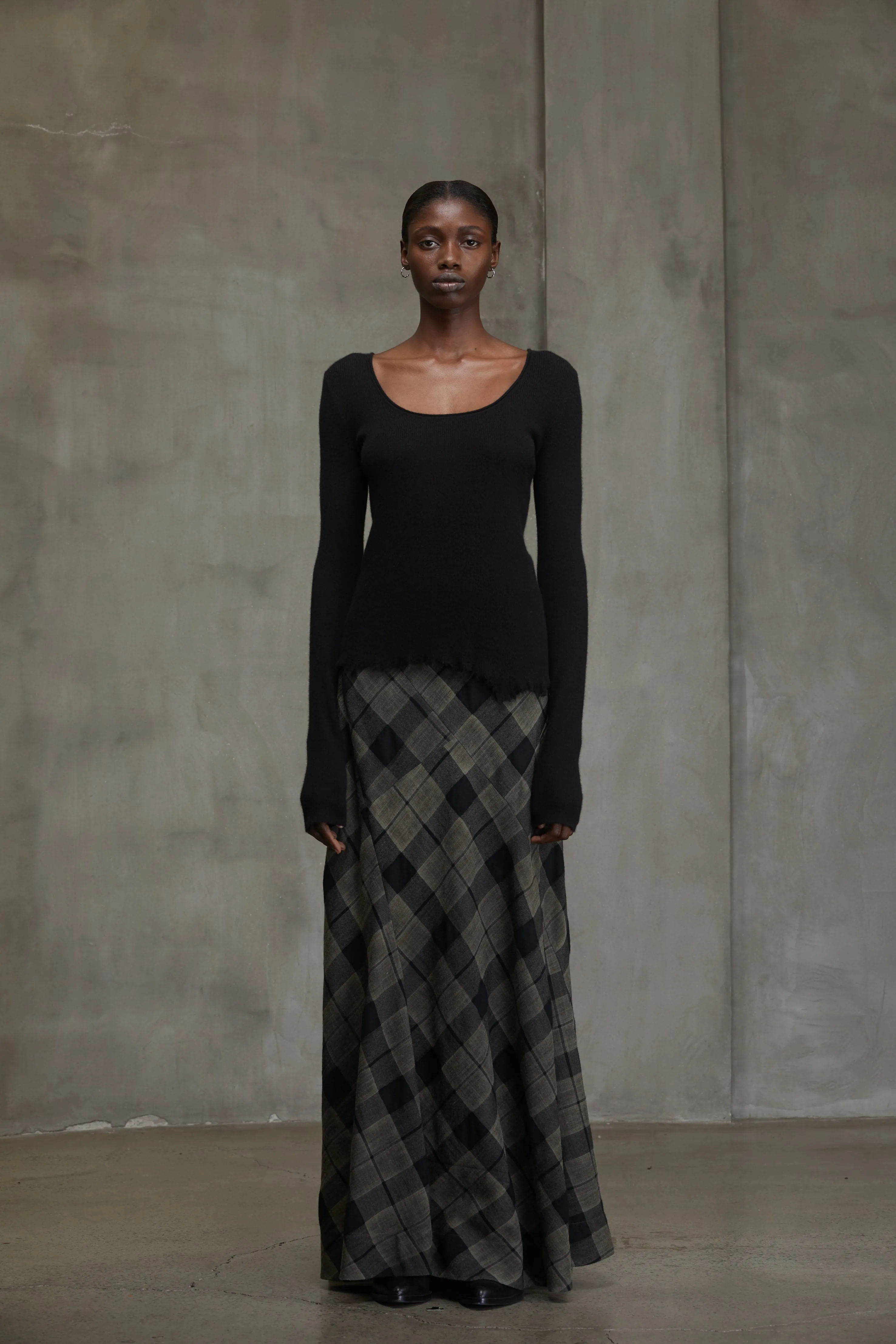 SCOOP NECK RIBBED PULL OVER sold by ziggy chen