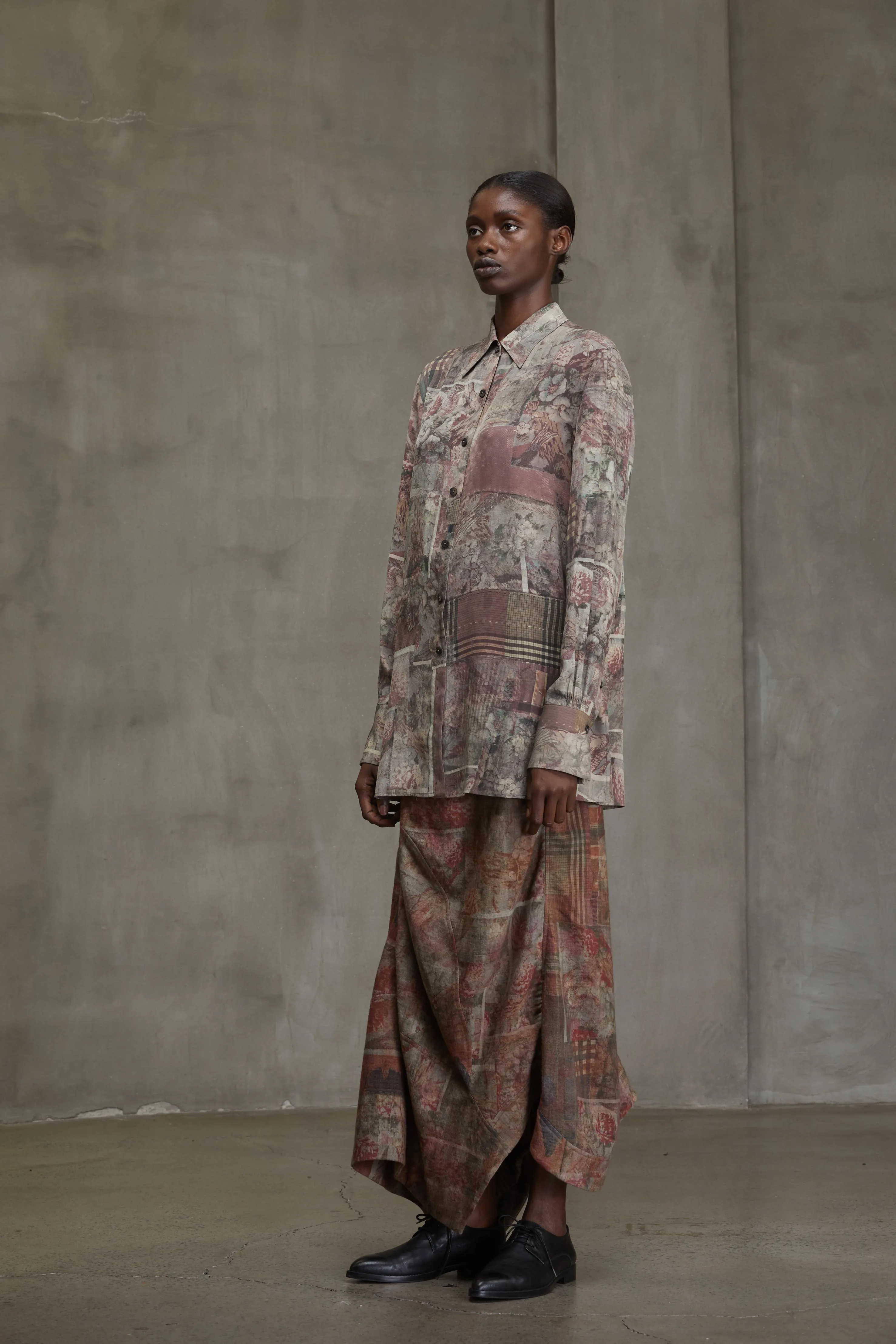 DIGITAL PRINT SILK SHIRT sold by ziggy chen product image thumbnail 2