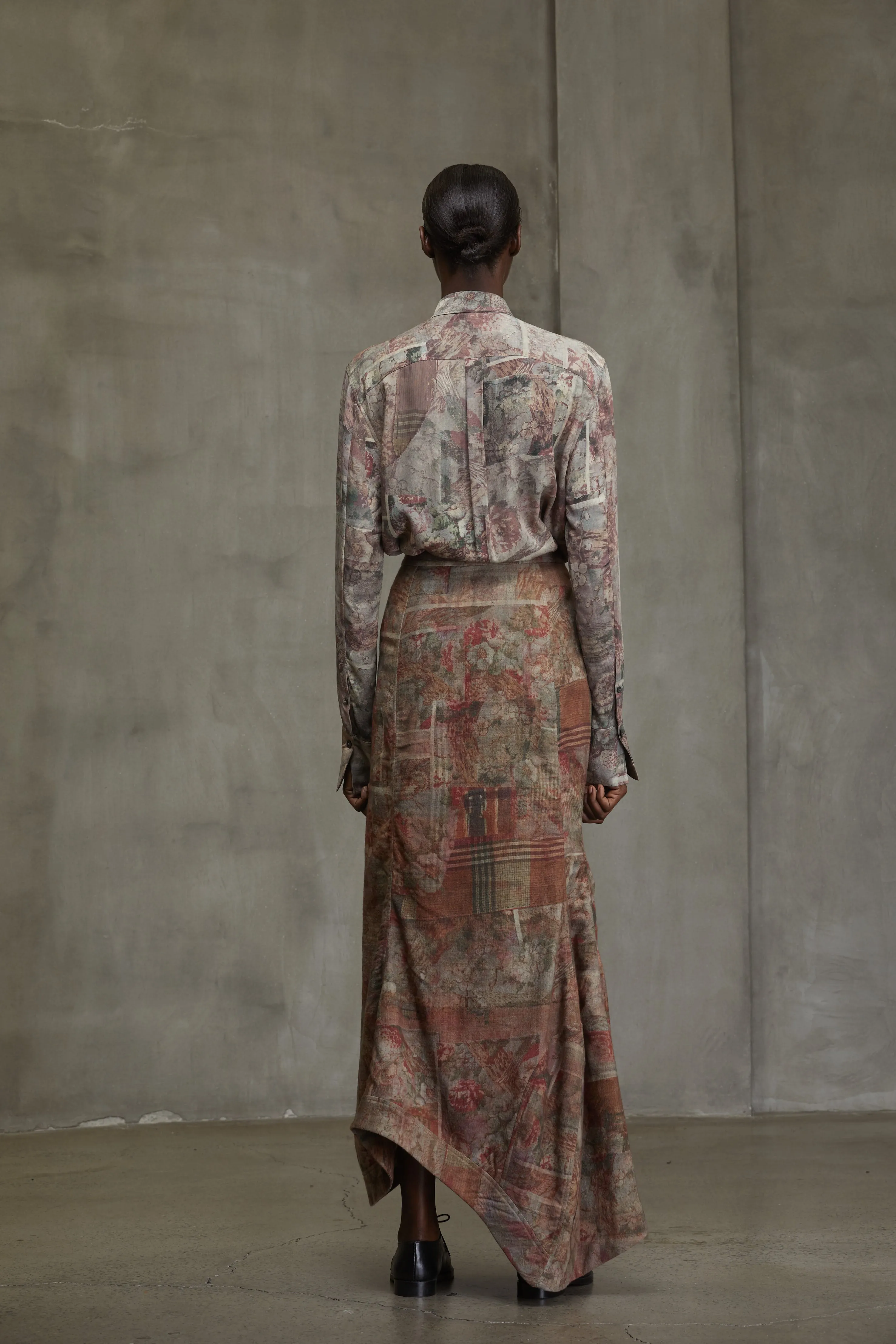 DIGITAL PRINT SILK SHIRT sold by ziggy chen product image thumbnail 3