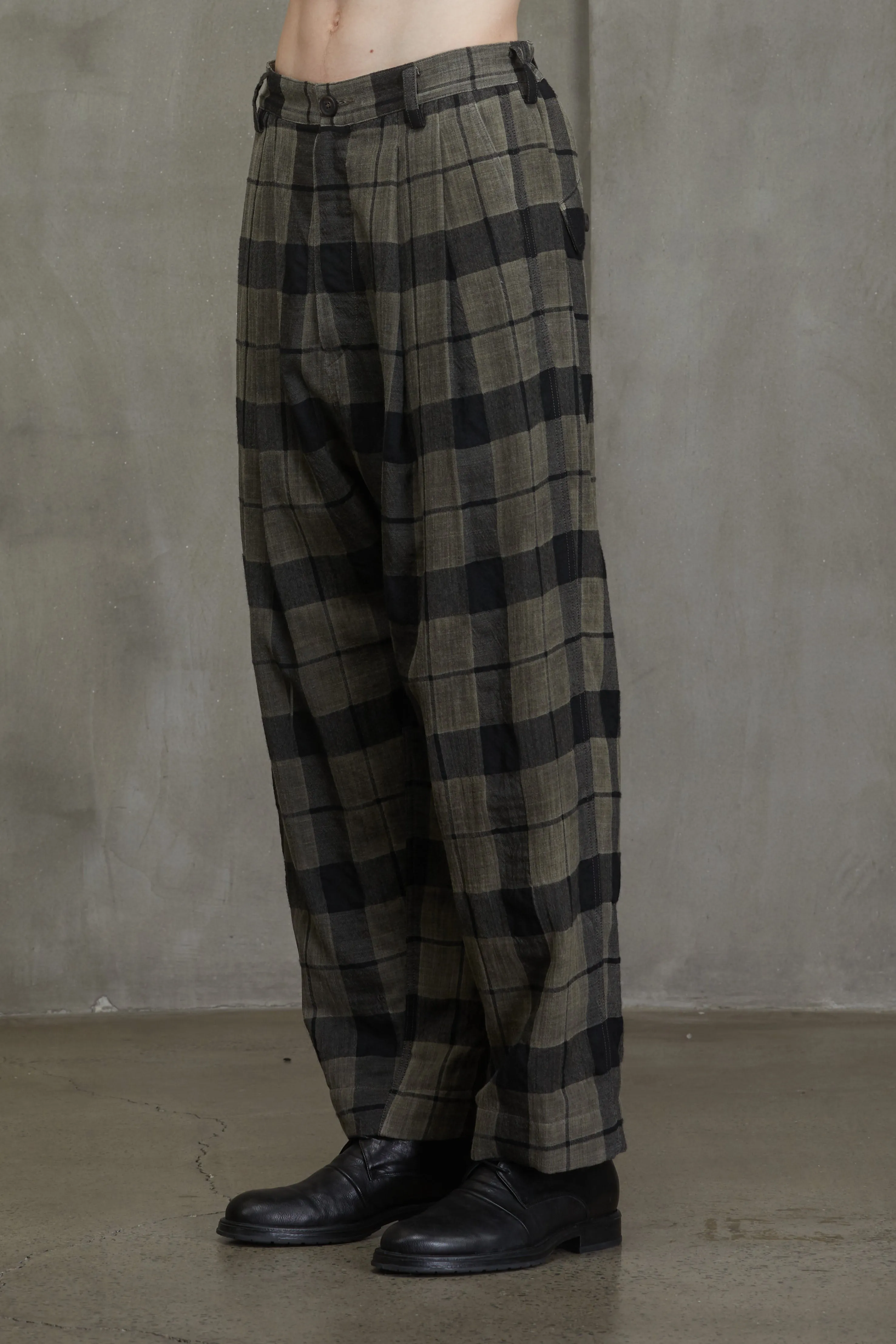 PLAID TAPERED TROUSERS sold by ziggy chen product image thumbnail 2