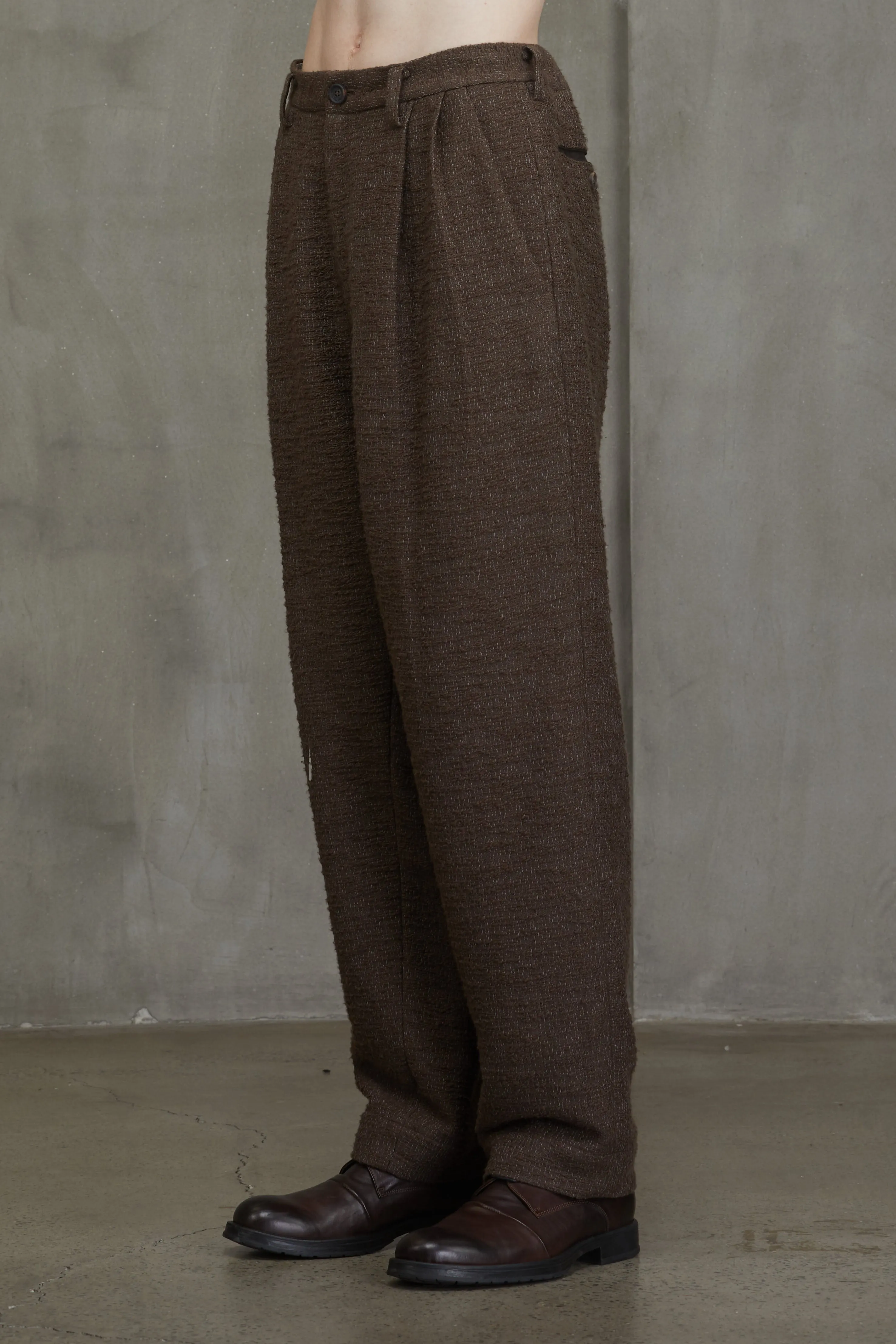 STRAIGHT LEG FRONT PLEAT TROUSERS sold by ziggy chen product image thumbnail 2