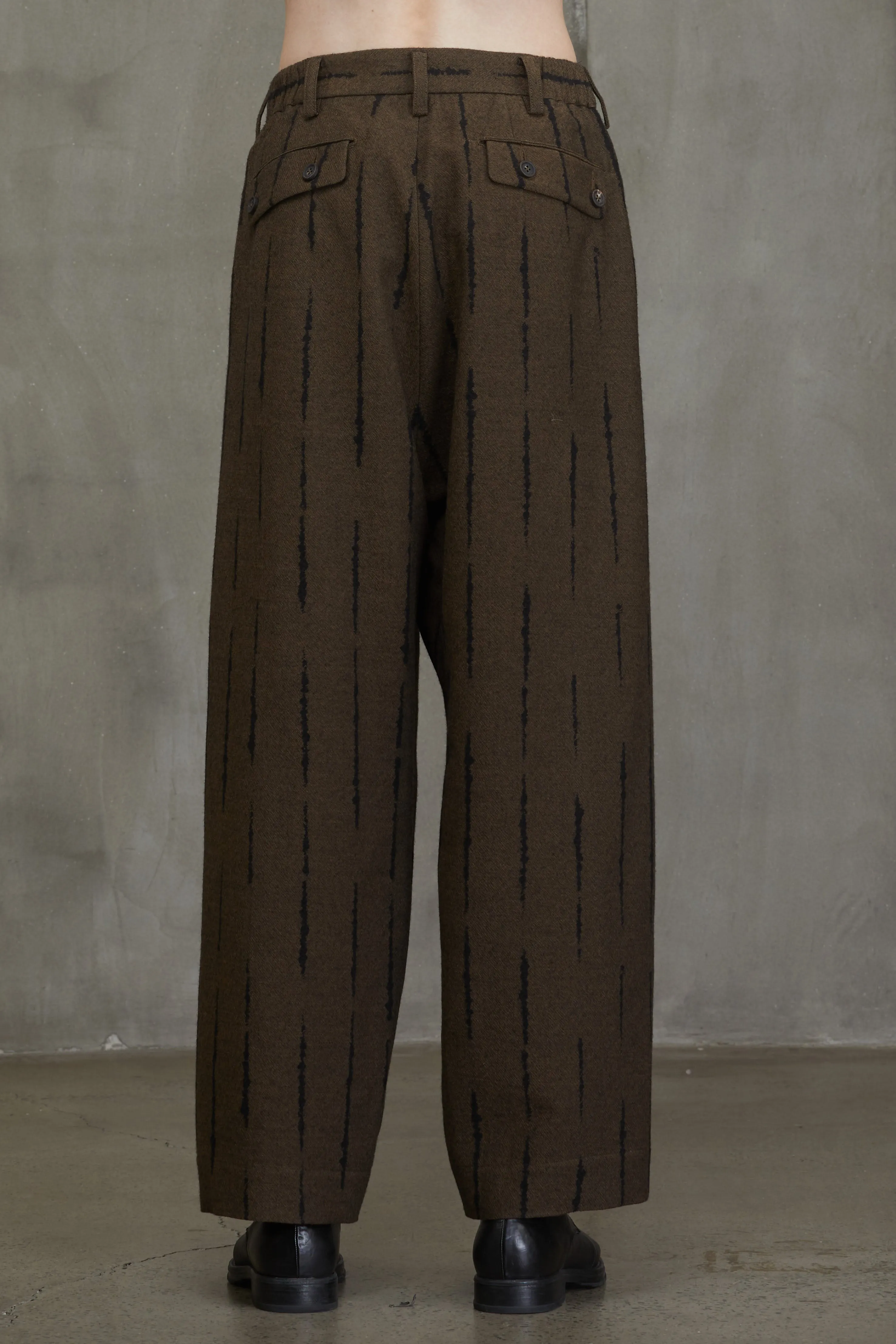 JACQUARD FRONT PLEAT TROUSERS sold by ziggy chen product image thumbnail 4