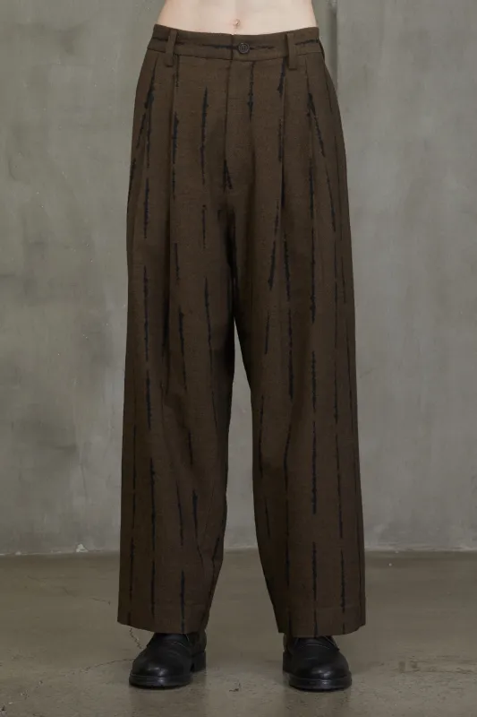 JACQUARD FRONT PLEAT TROUSERS sold by ziggy chen