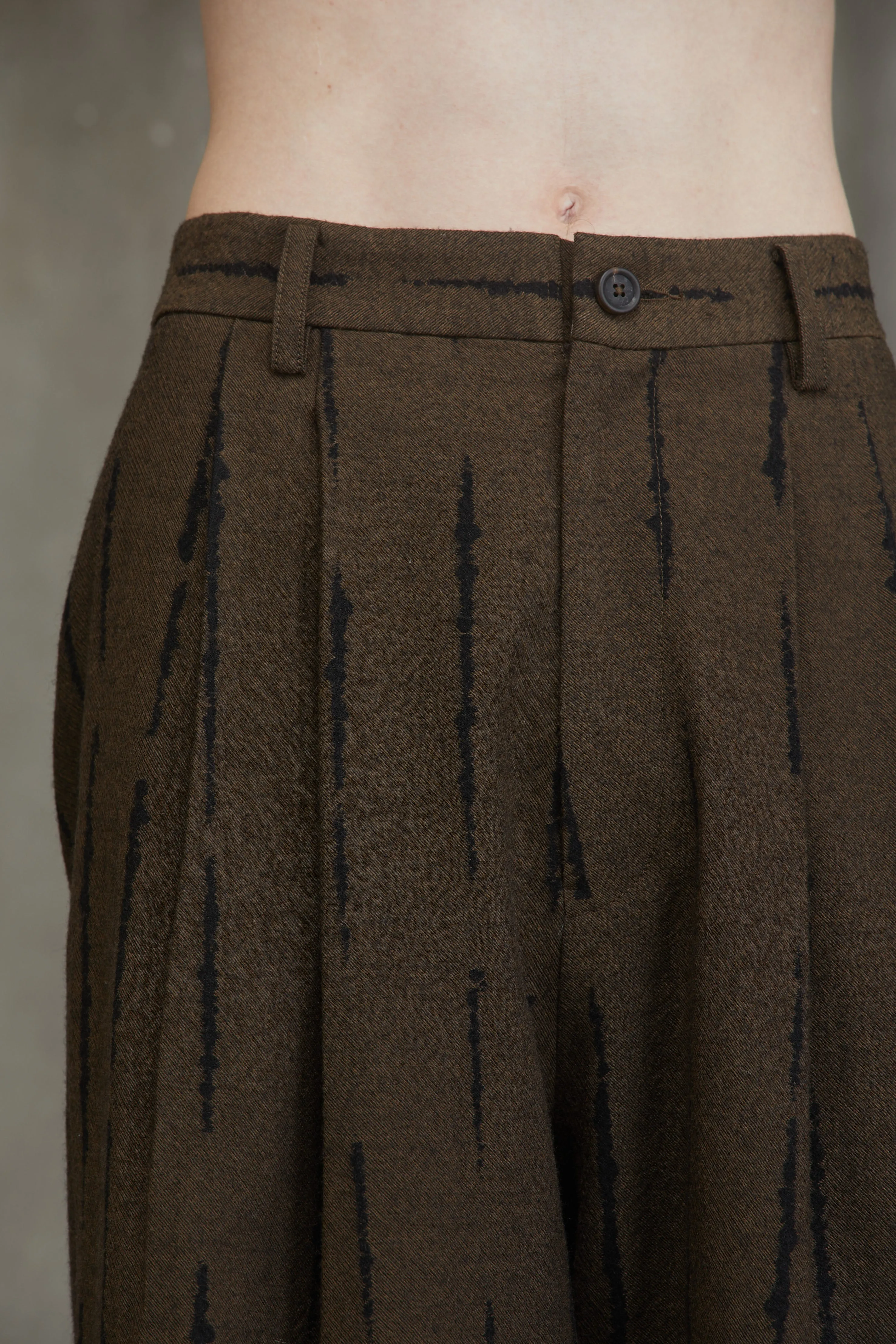 JACQUARD FRONT PLEAT TROUSERS sold by ziggy chen product image thumbnail 5