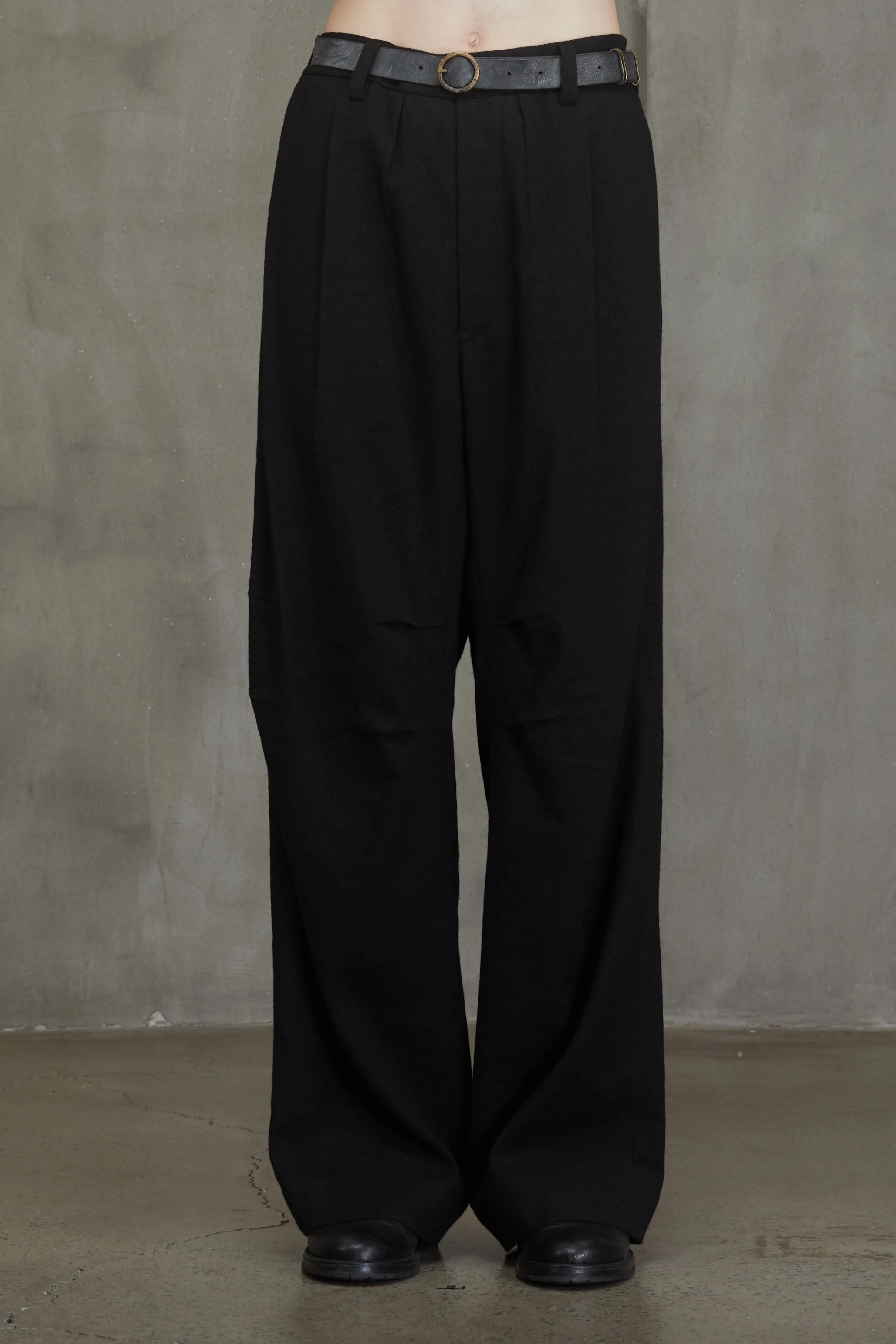 ARTICULATED KNEE WIDE LEG TROUSERS sold by ziggy chen