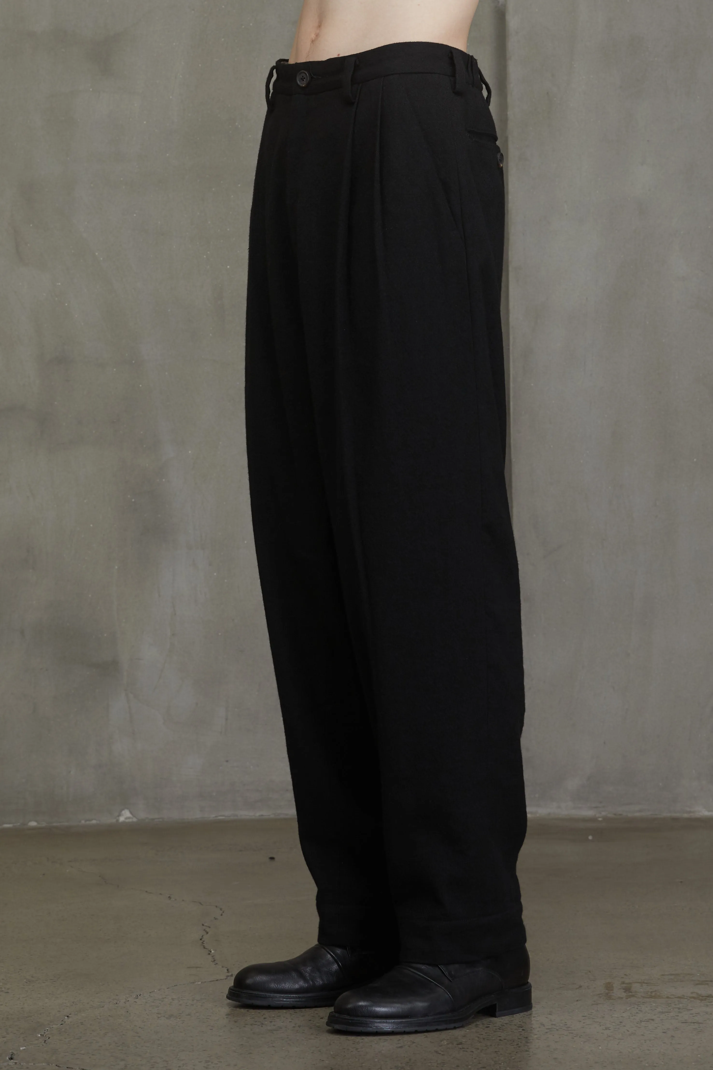 STRAIGHT LEG FRONT PLEAT TROUSERS sold by ziggy chen product image thumbnail 2