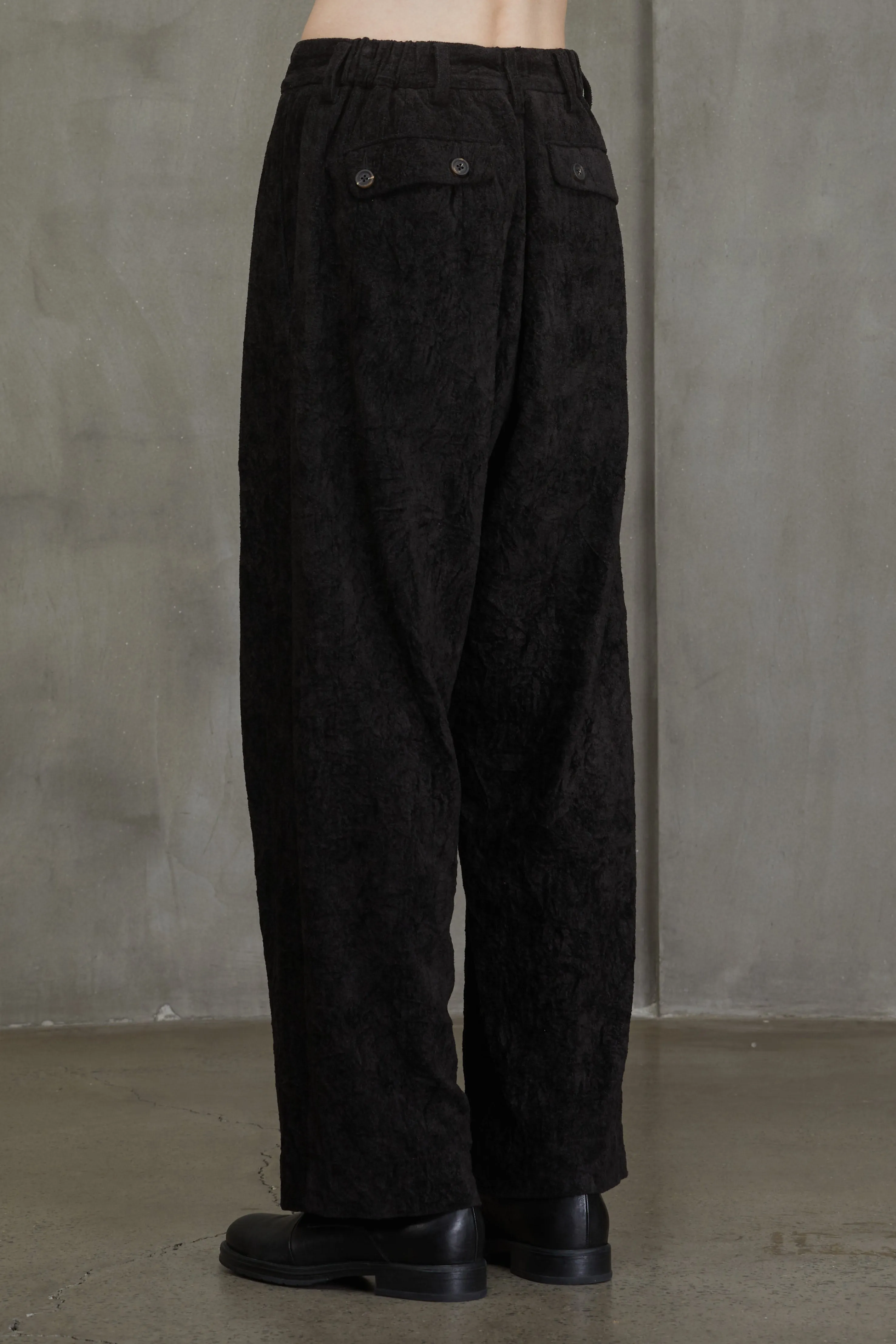 VELVET FRONT PLEAT TROUSERS sold by ziggy chen product image thumbnail 3