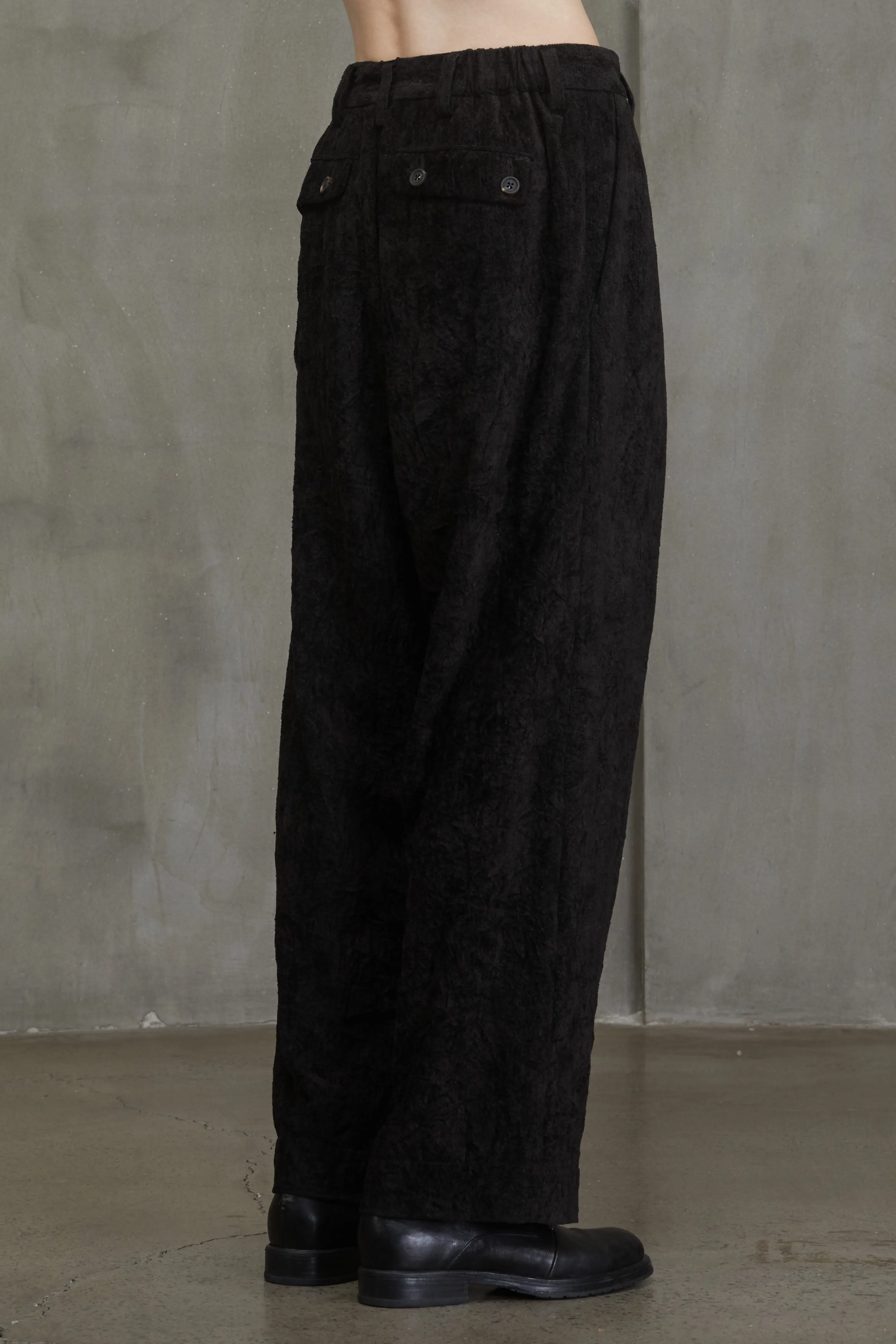 VELVET FRONT PLEAT TROUSERS sold by ziggy chen product image thumbnail 4