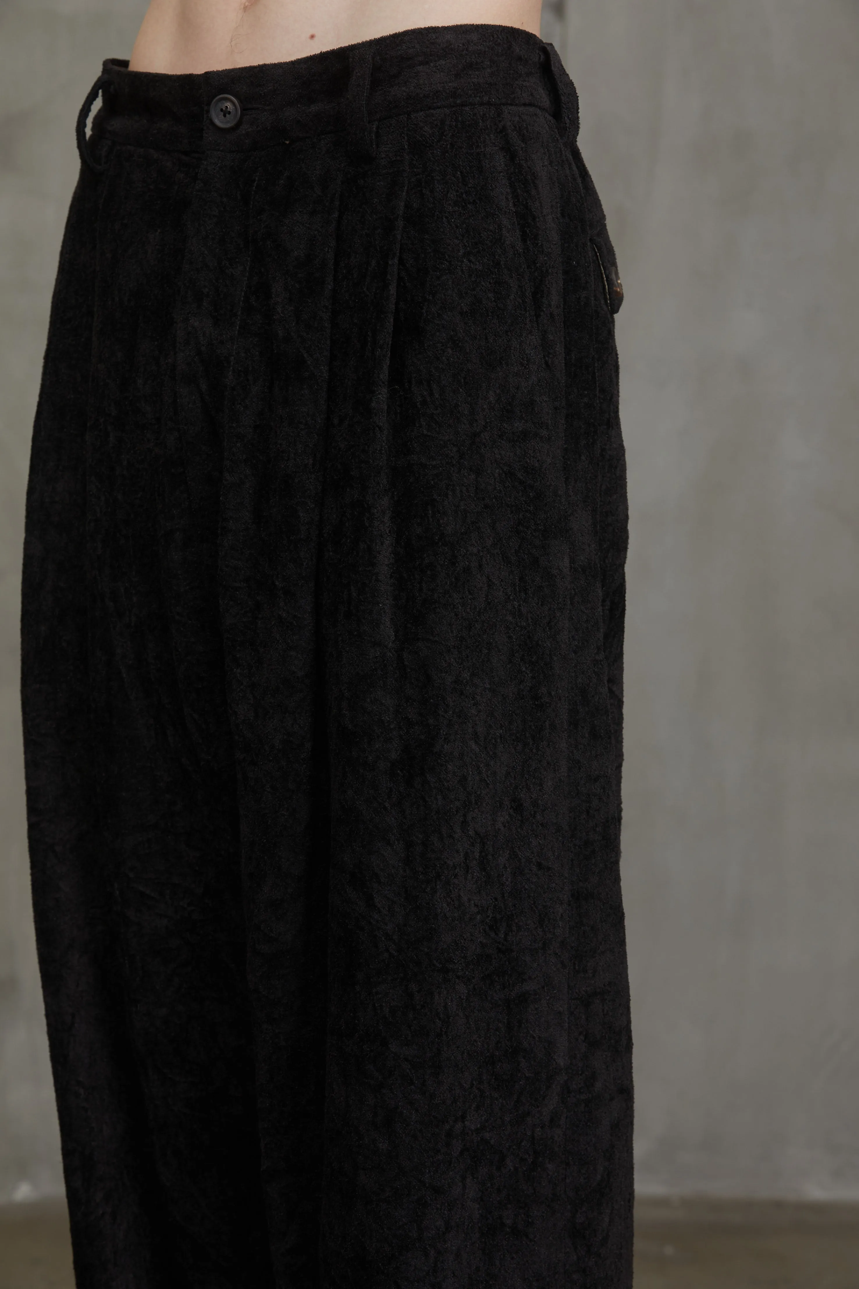 VELVET FRONT PLEAT TROUSERS sold by ziggy chen product image thumbnail 5
