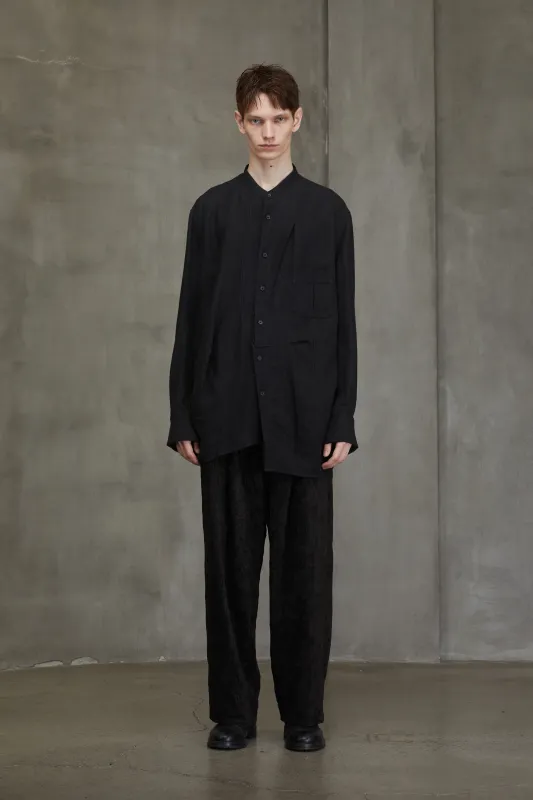 ASYMMETRIC PLEATED SHIRT sold by ziggy chen