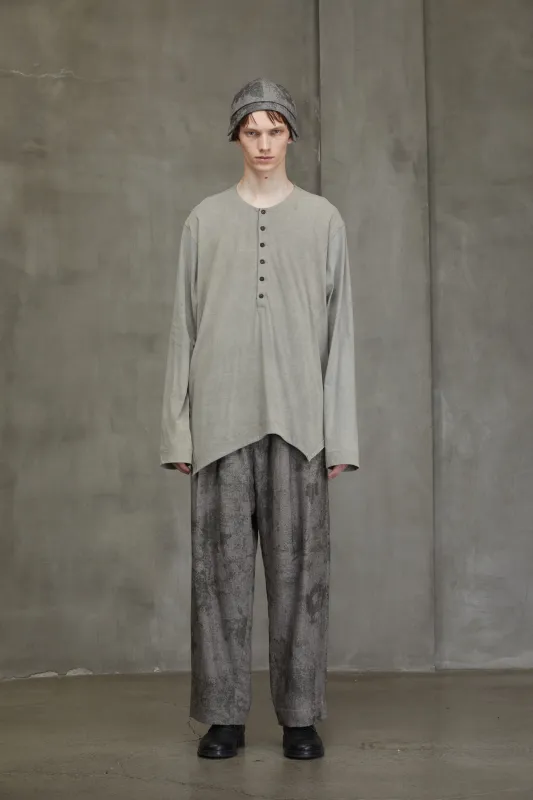 HENLEY-NECK LONG SLEEVE T-SHIRT sold by ziggy chen