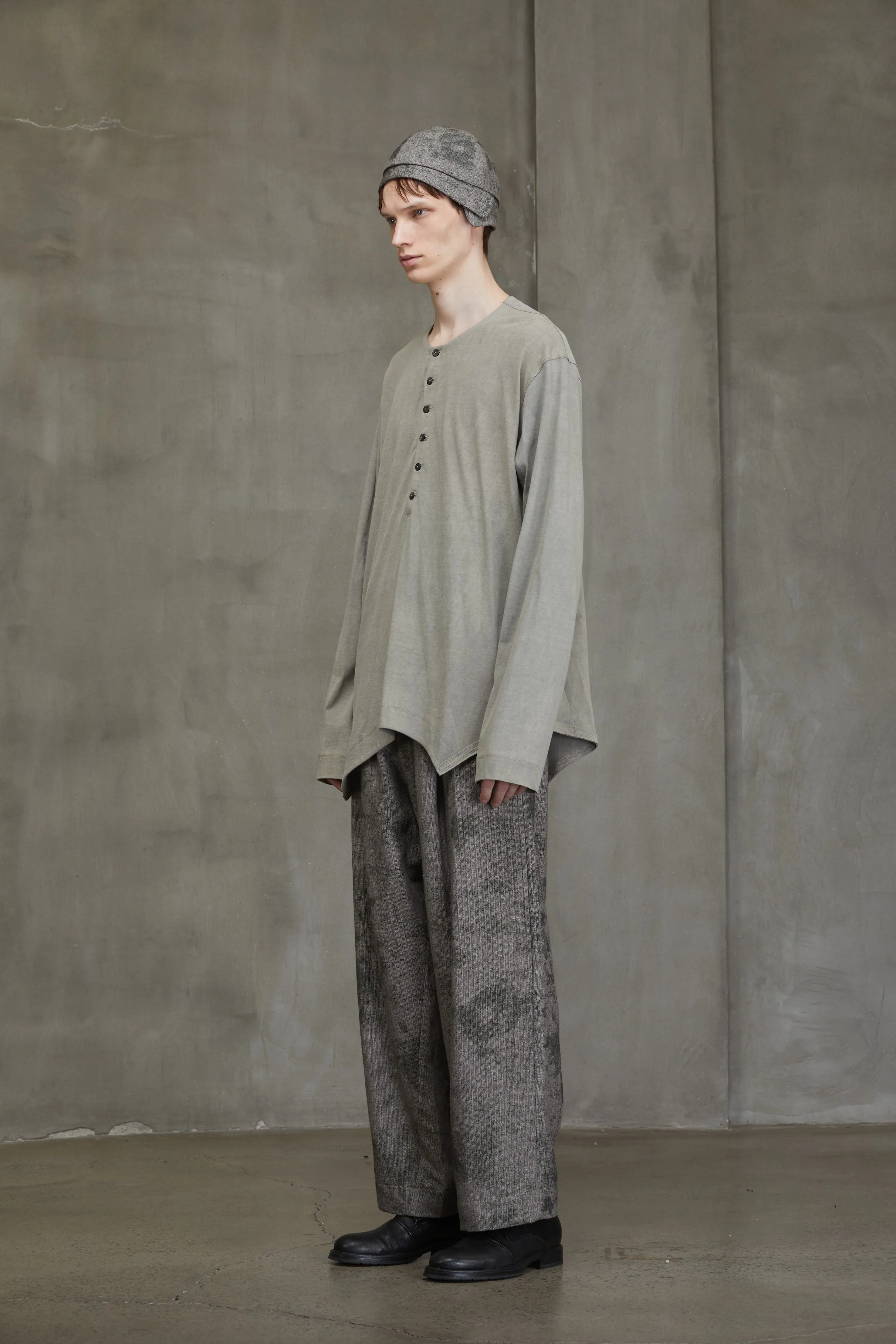 HENLEY-NECK LONG SLEEVE T-SHIRT sold by ziggy chen product image thumbnail 2