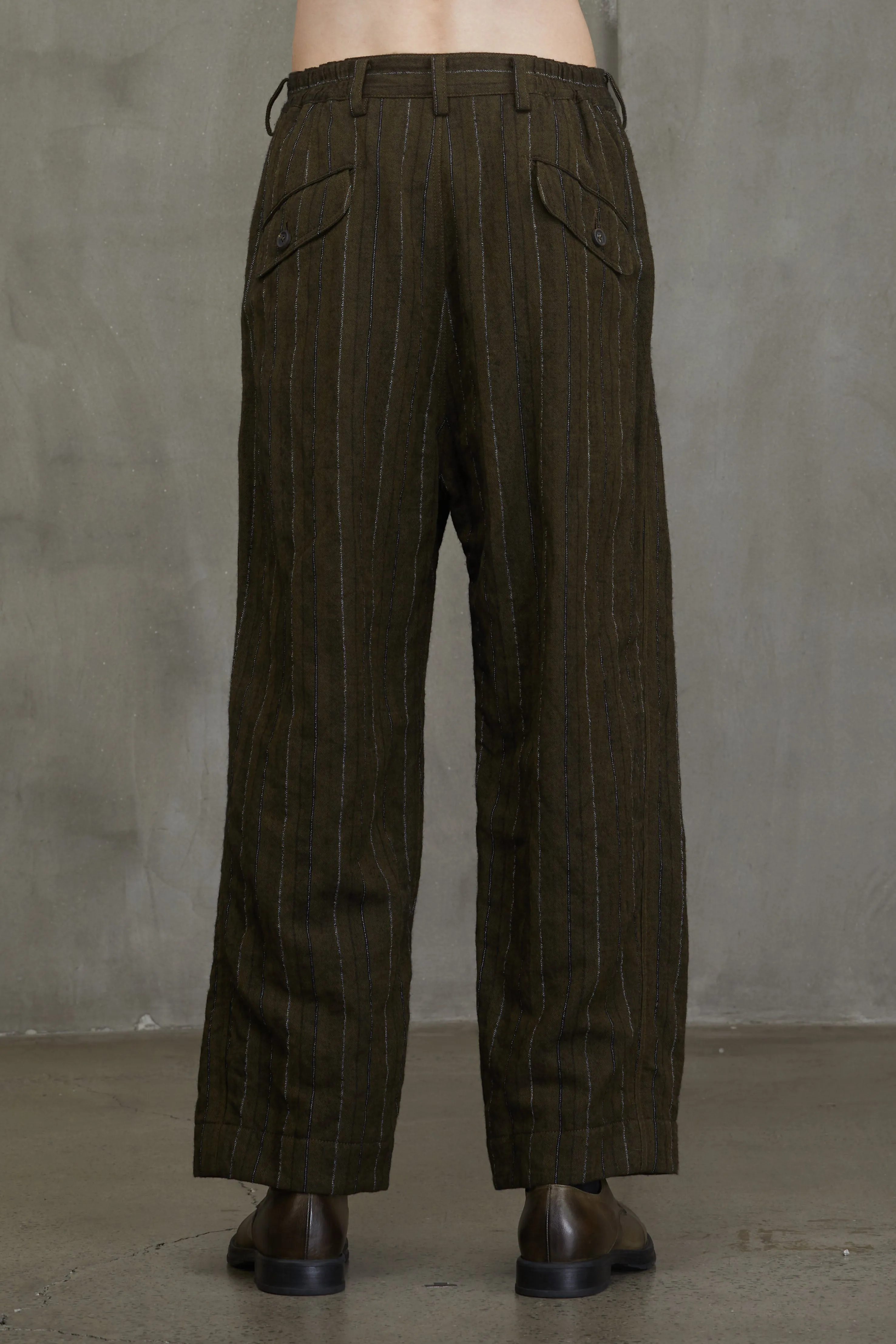 PLEATS TAPERED TROUSERS sold by ziggy chen product image thumbnail 4