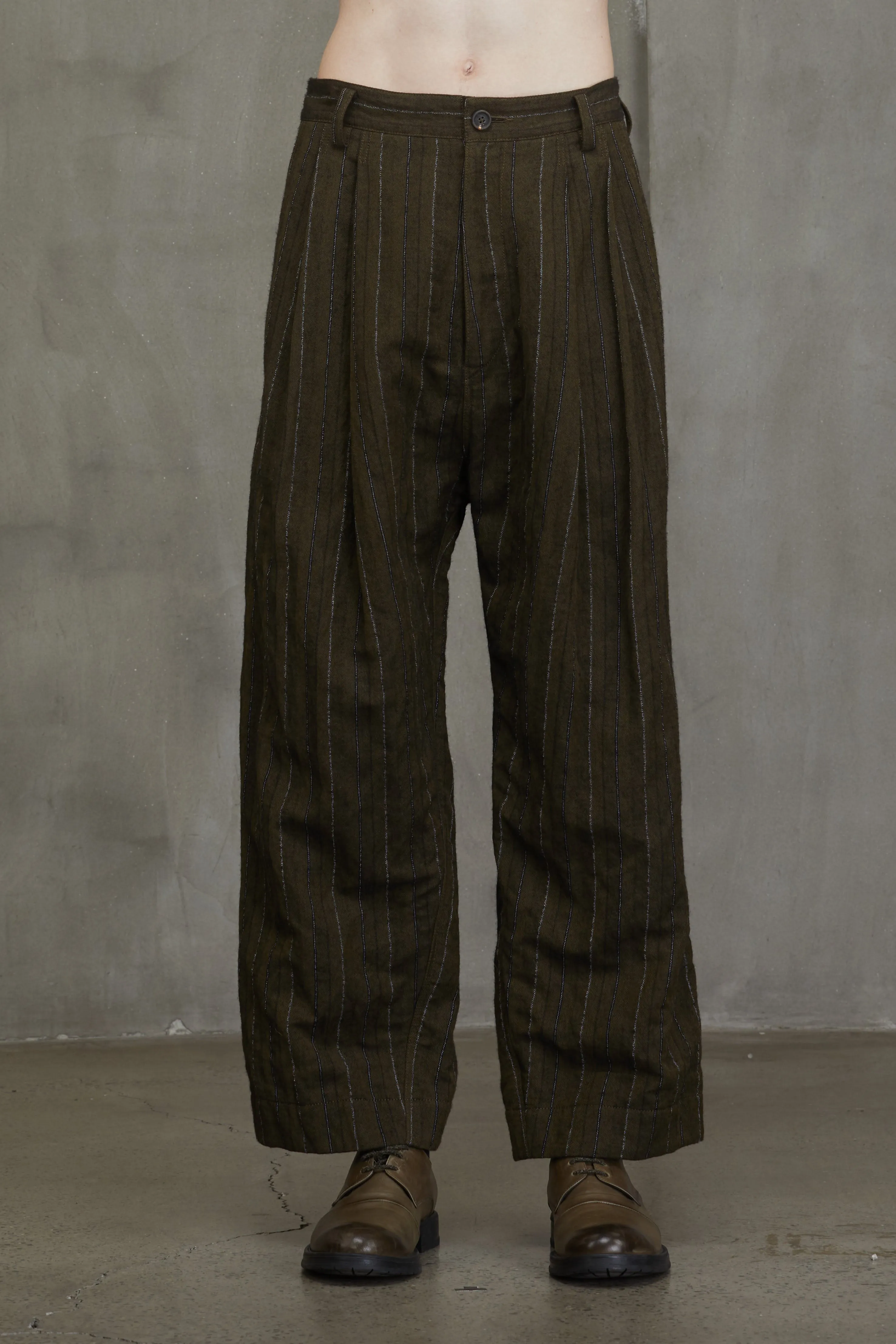 PLEATS TAPERED TROUSERS sold by ziggy chen