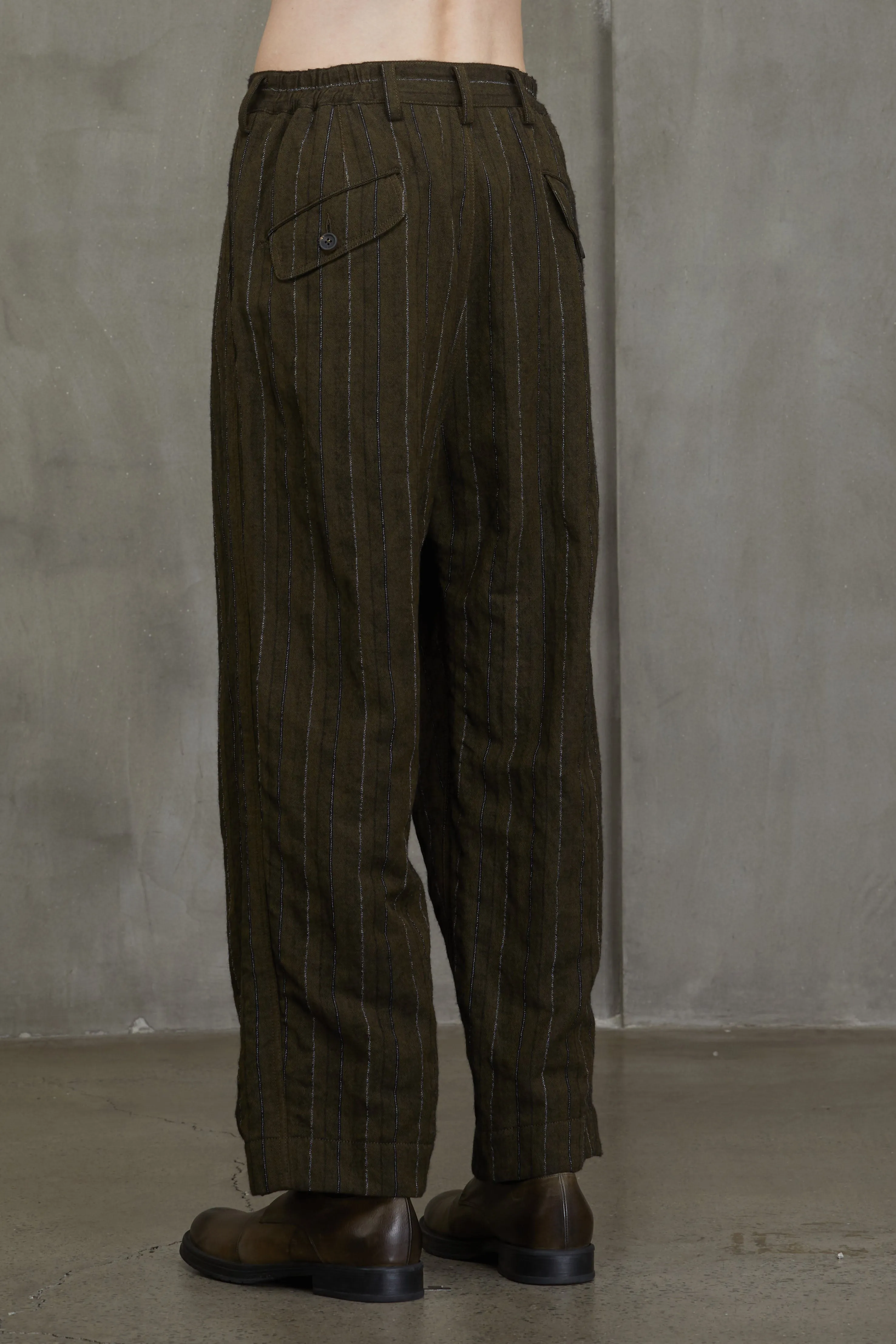 PLEATS TAPERED TROUSERS sold by ziggy chen product image thumbnail 3