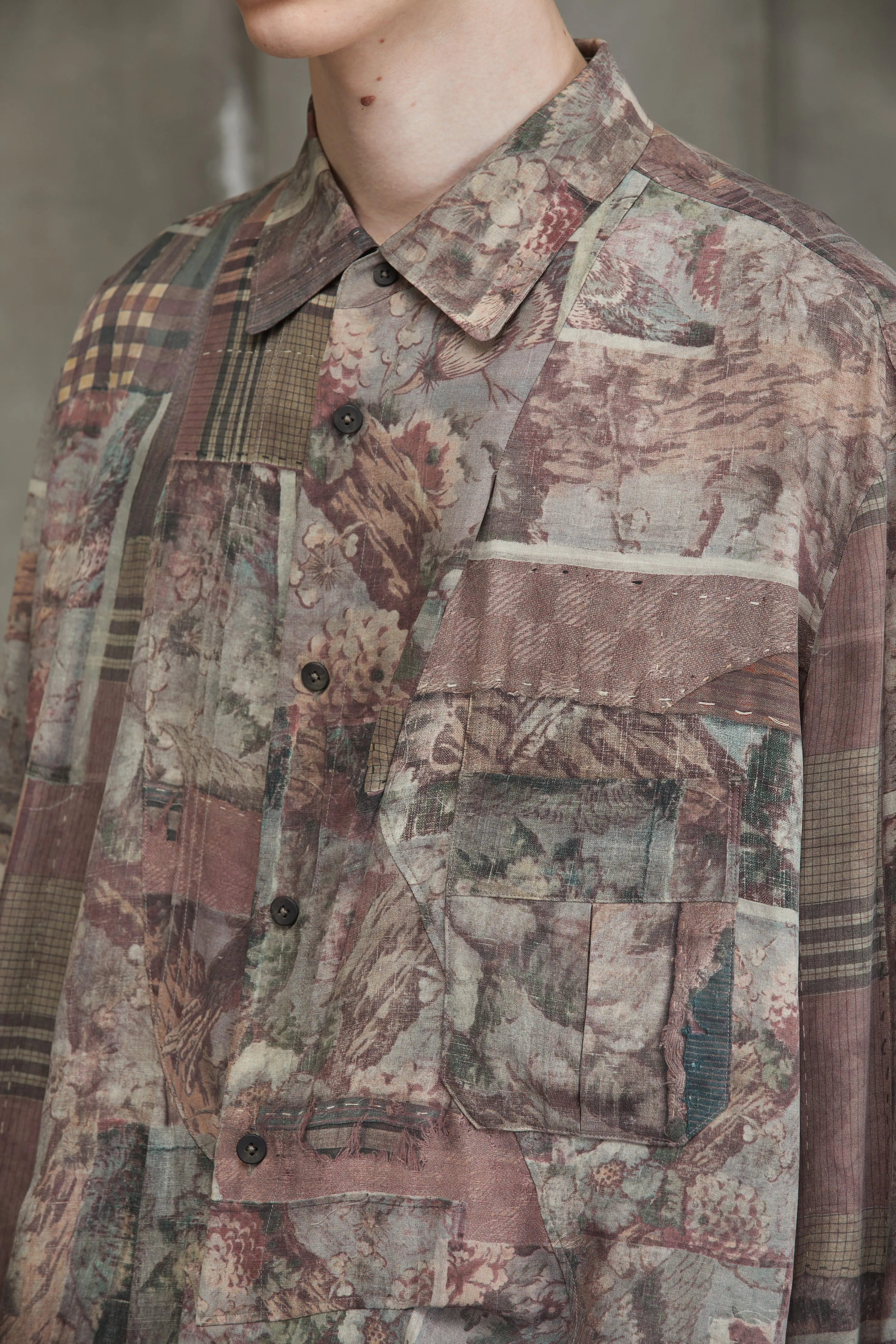 ASYMMETRIC PLEATED SHIRT sold by ziggy chen product image thumbnail 5