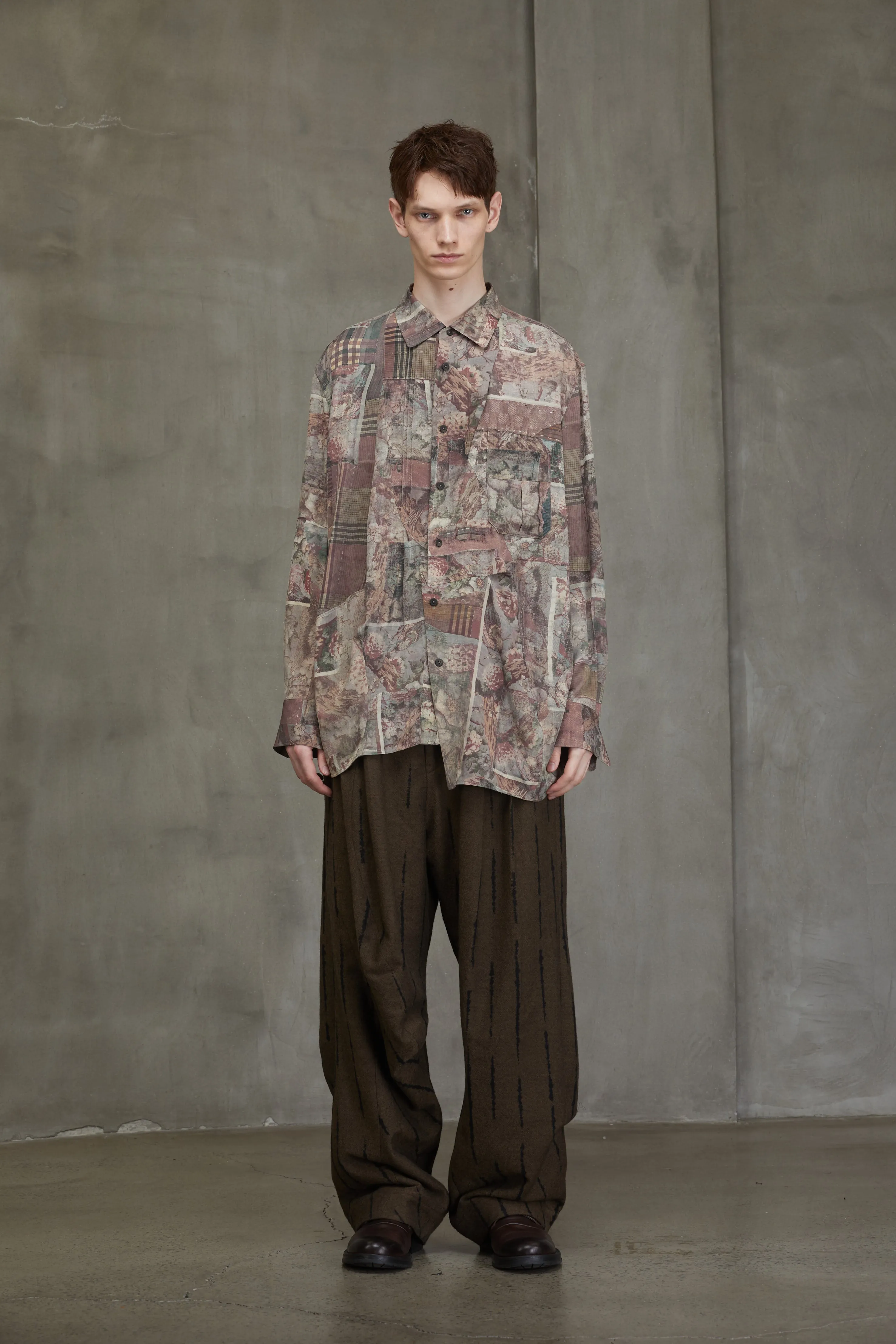 ASYMMETRIC PLEATED SHIRT sold by ziggy chen