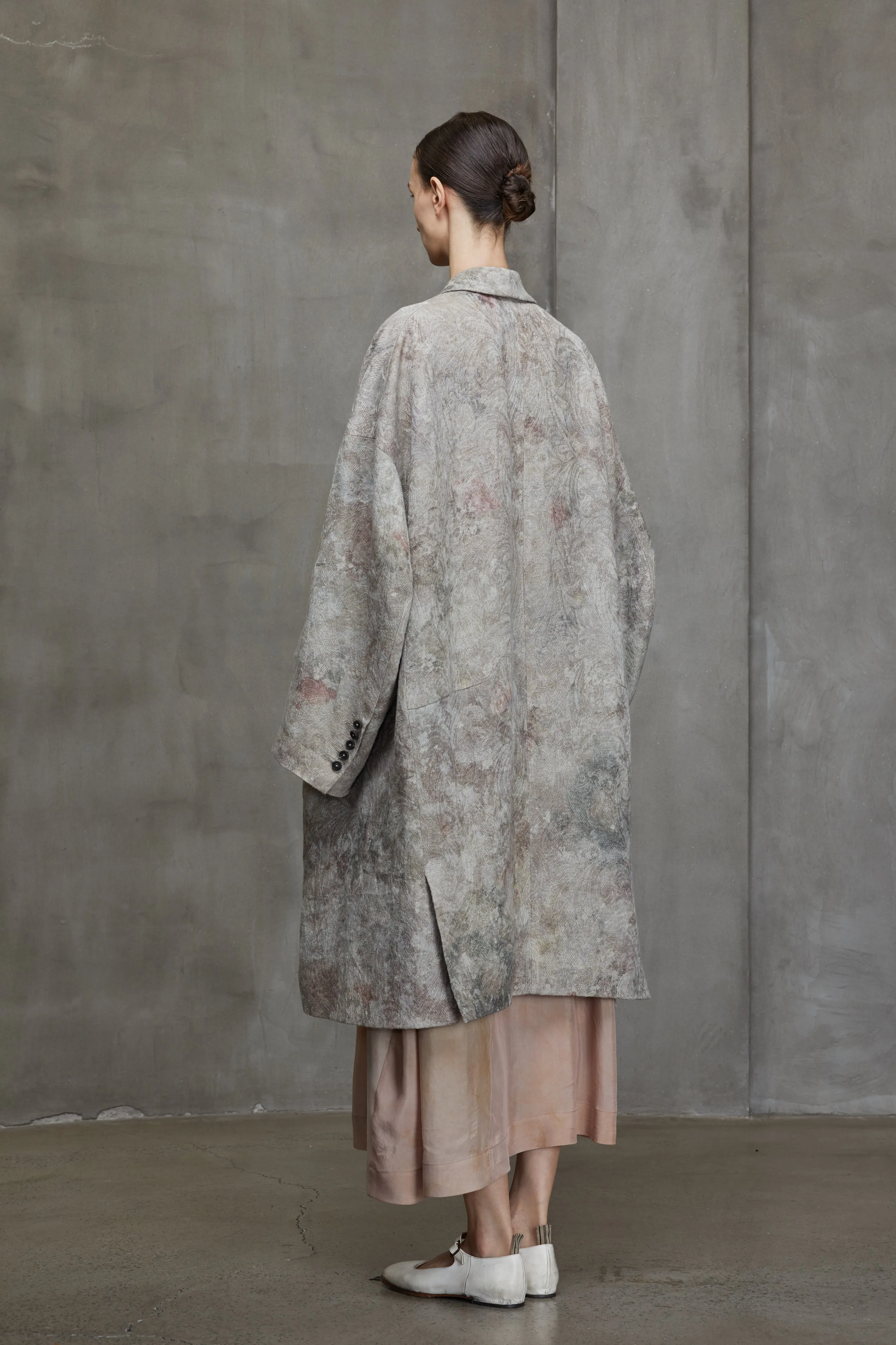 OVERSIZED PRINTED JACQUARD LONG COAT sold by ziggy chen product image thumbnail 3