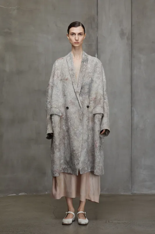 OVERSIZED PRINTED JACQUARD LONG COAT sold by ziggy chen