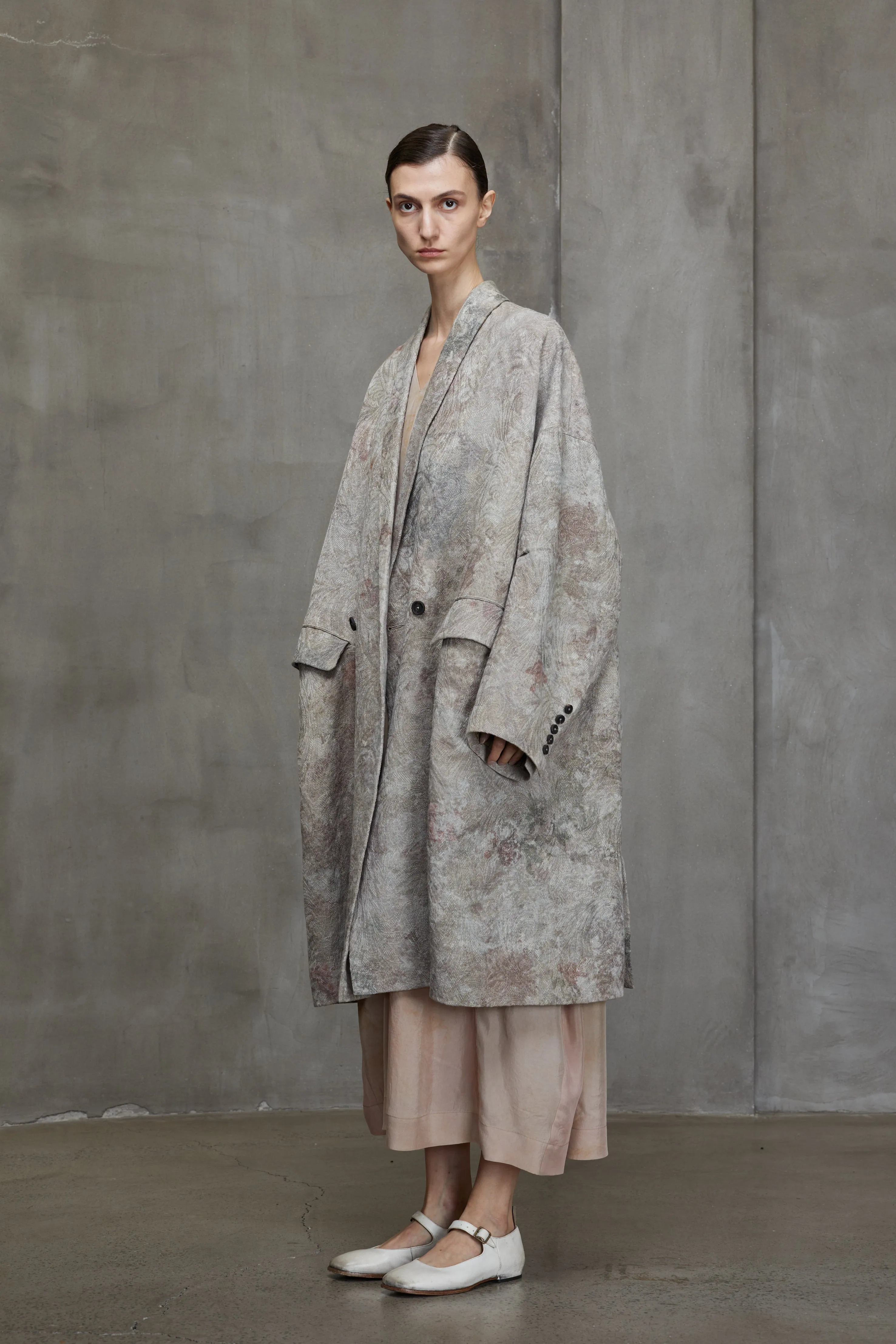 OVERSIZED PRINTED JACQUARD LONG COAT sold by ziggy chen product image thumbnail 2