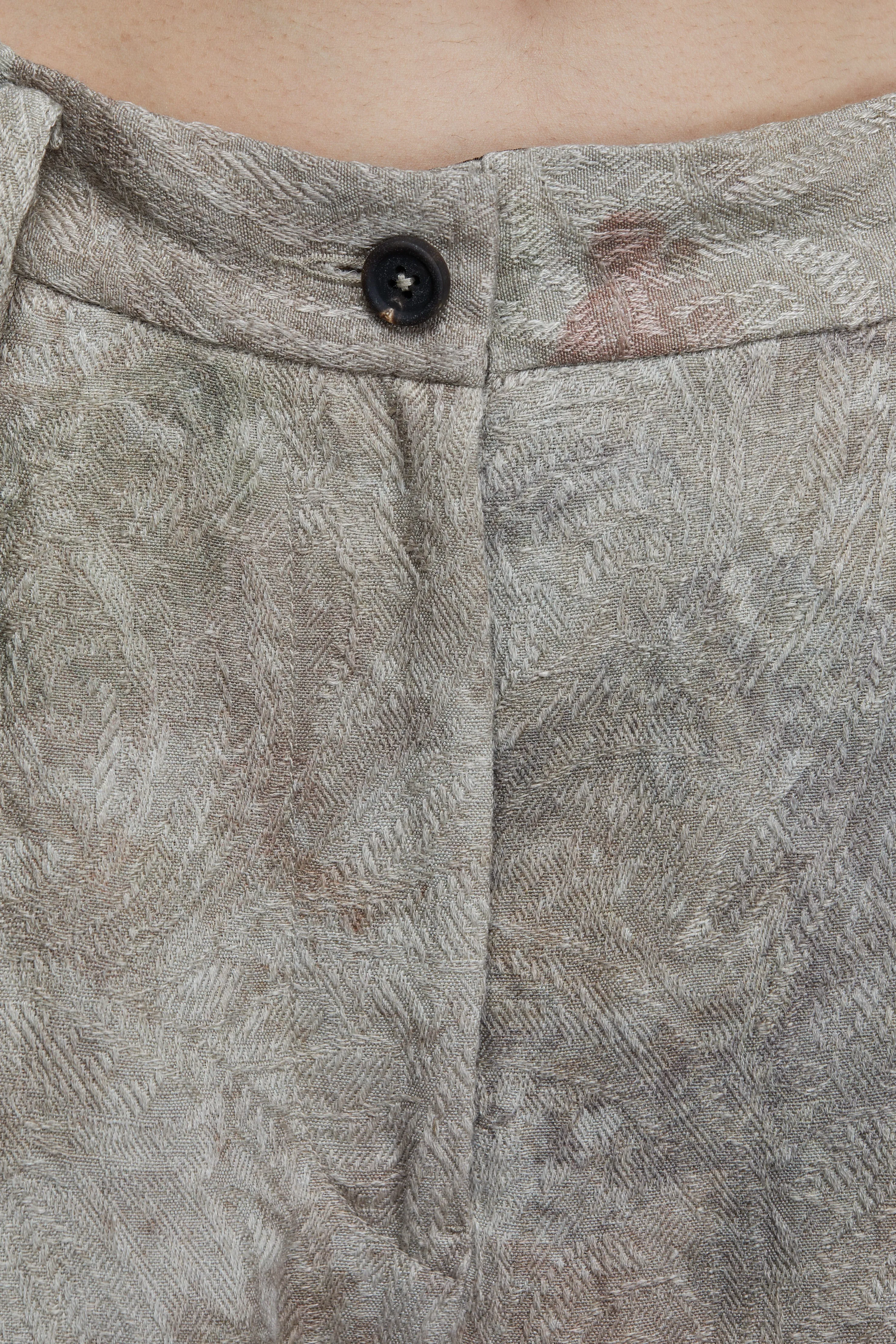 PRINTED JACQUARD WIDE LEG TROUSERS sold by ziggy chen product image thumbnail 4