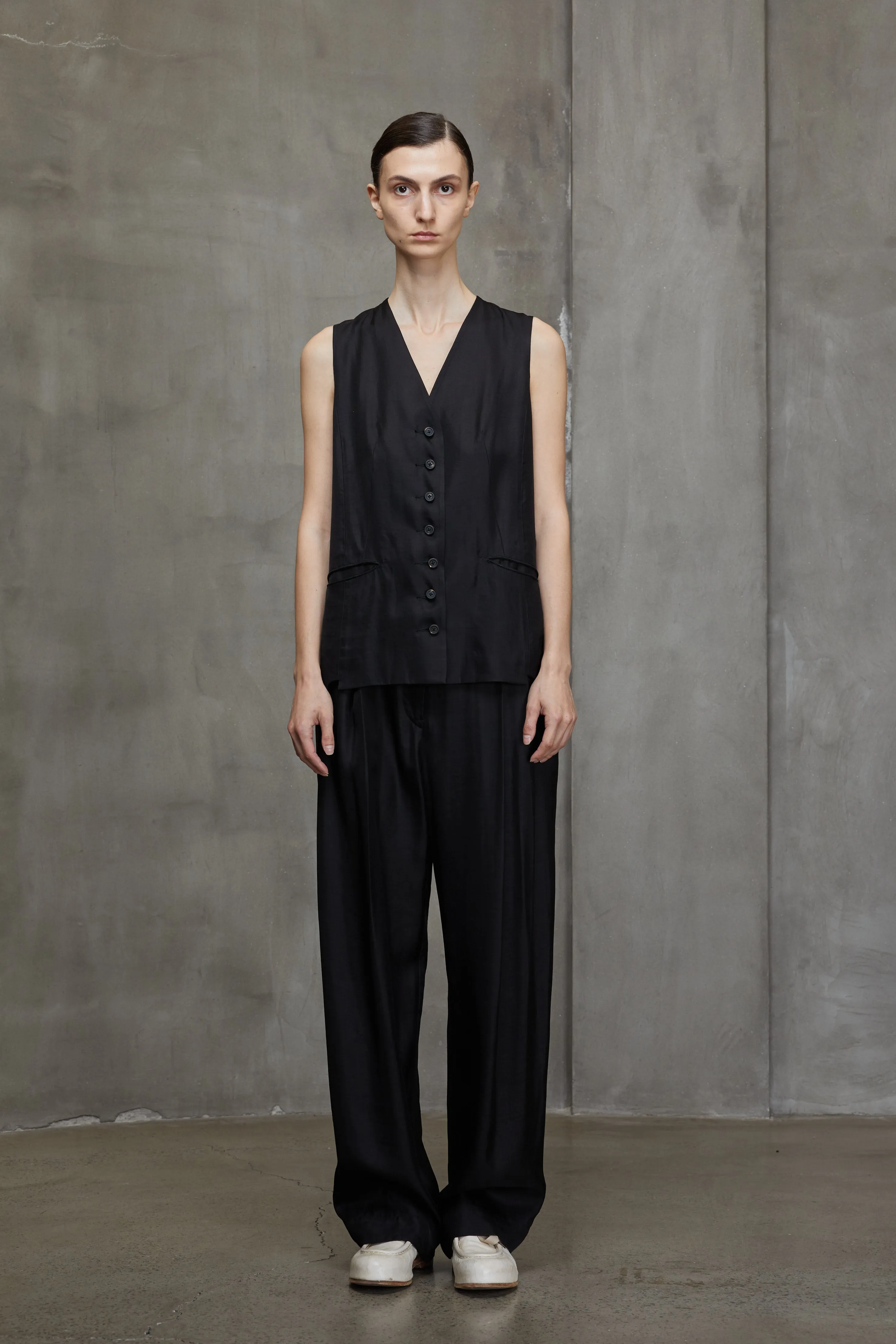 SINGLE BUTTON LONG WAISTCOAT sold by ziggy chen