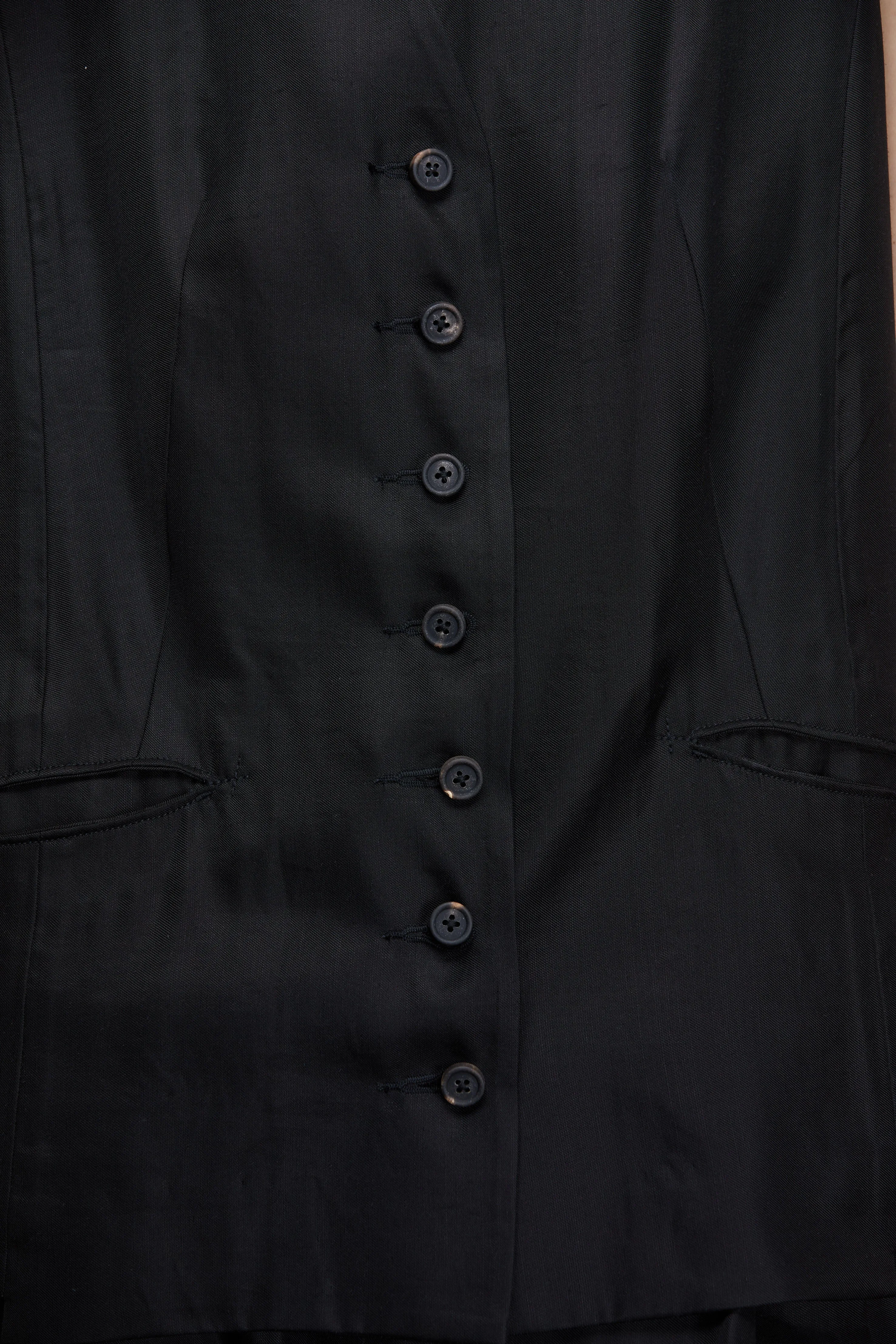 SINGLE BUTTON LONG WAISTCOAT sold by ziggy chen product image thumbnail 5