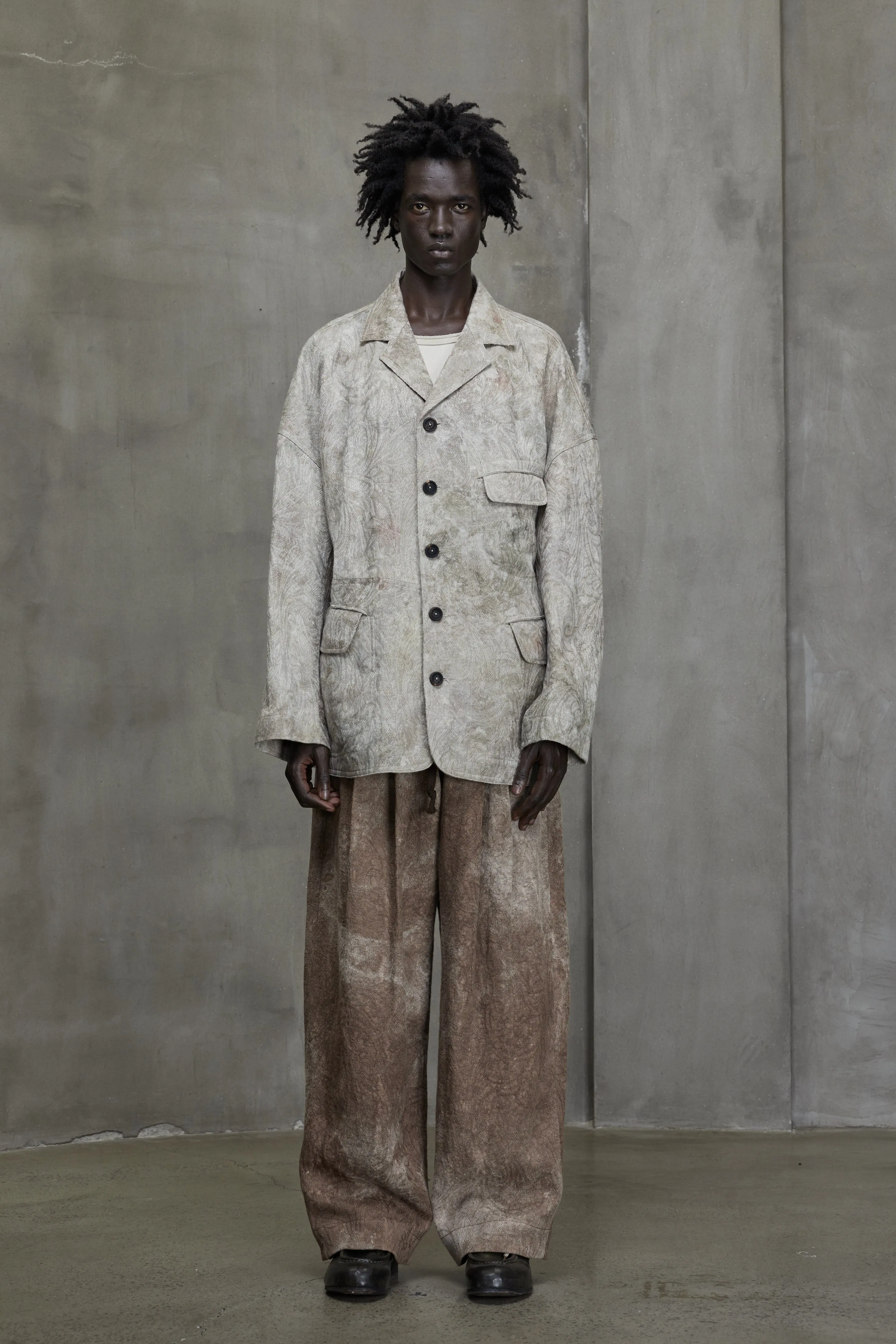 PRINTED JACQUARD WORKERS JACKET sold by ziggy chen