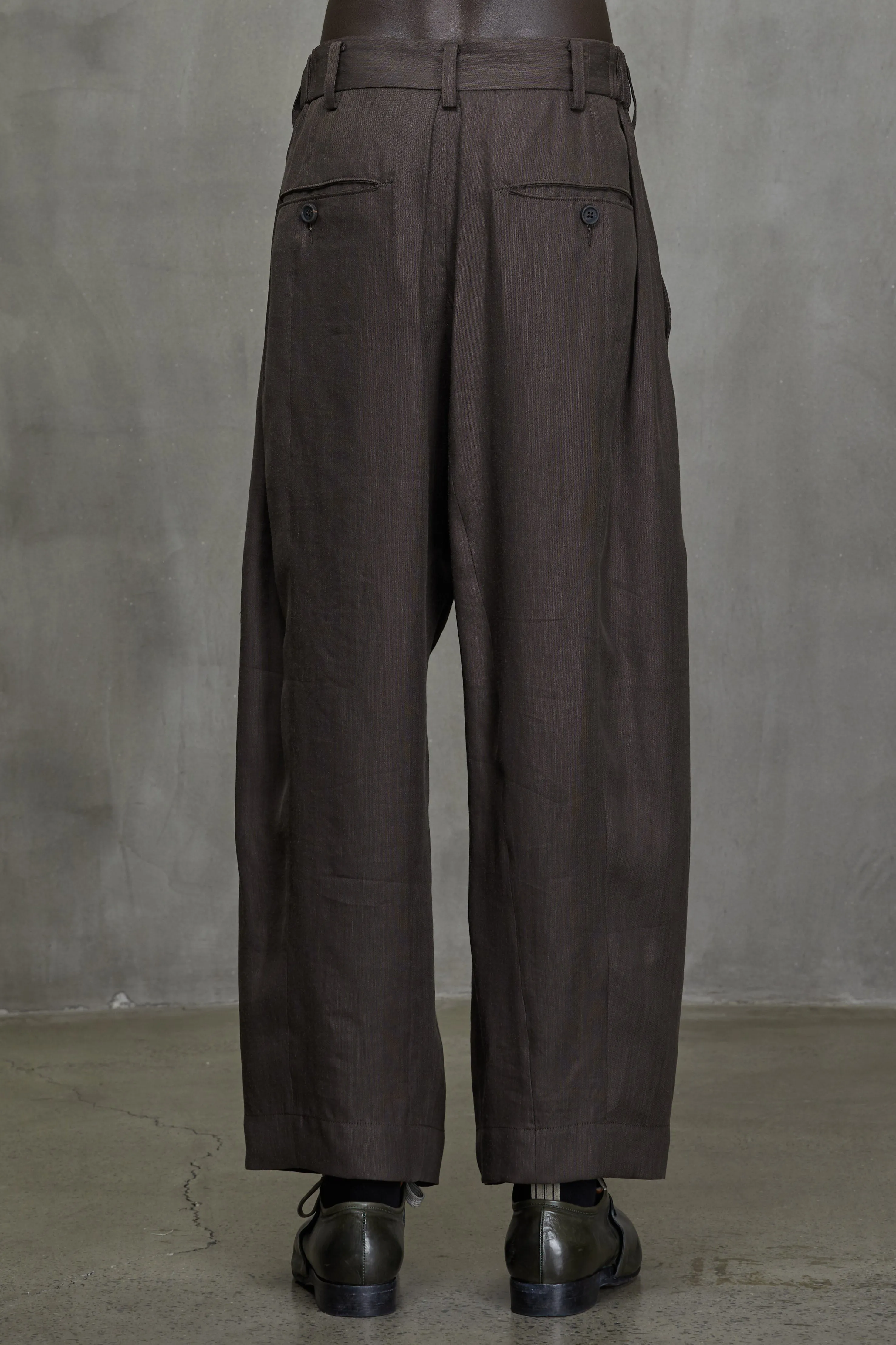 FRONT PLEAT TAPERED LONG TROUSERS sold by ziggy chen product image thumbnail 4