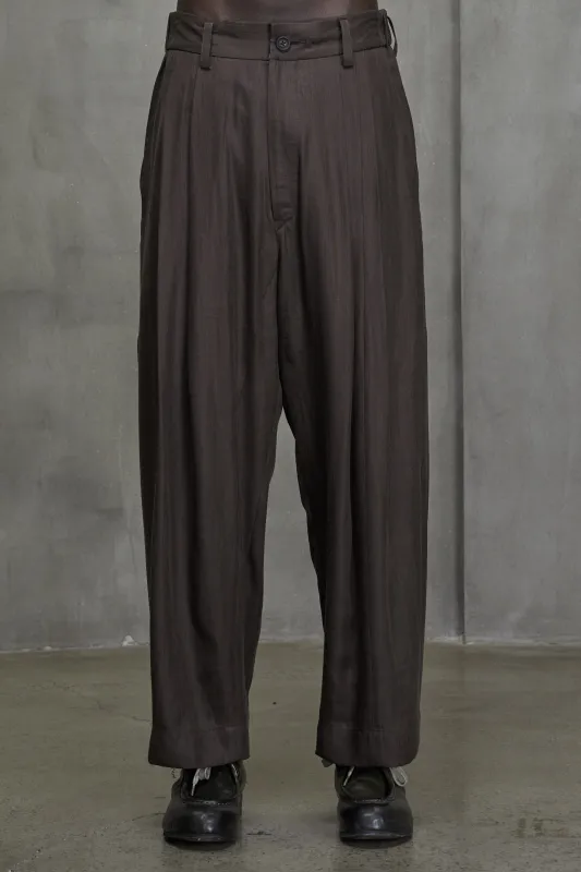 FRONT PLEAT TAPERED LONG TROUSERS sold by ziggy chen
