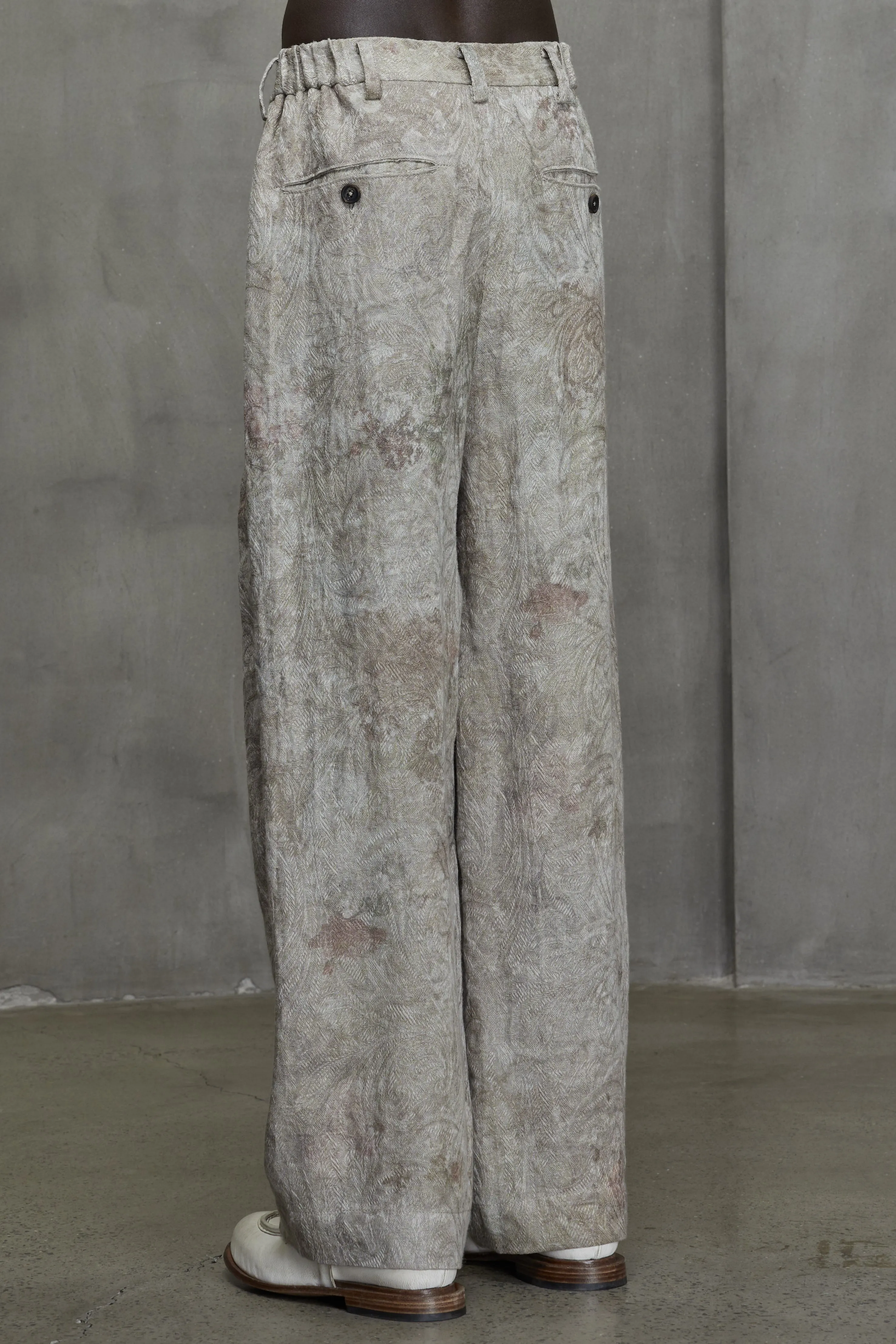 FRONT PLEATED WIDE LEG LONG TROUSERS sold by ziggy chen product image thumbnail 3