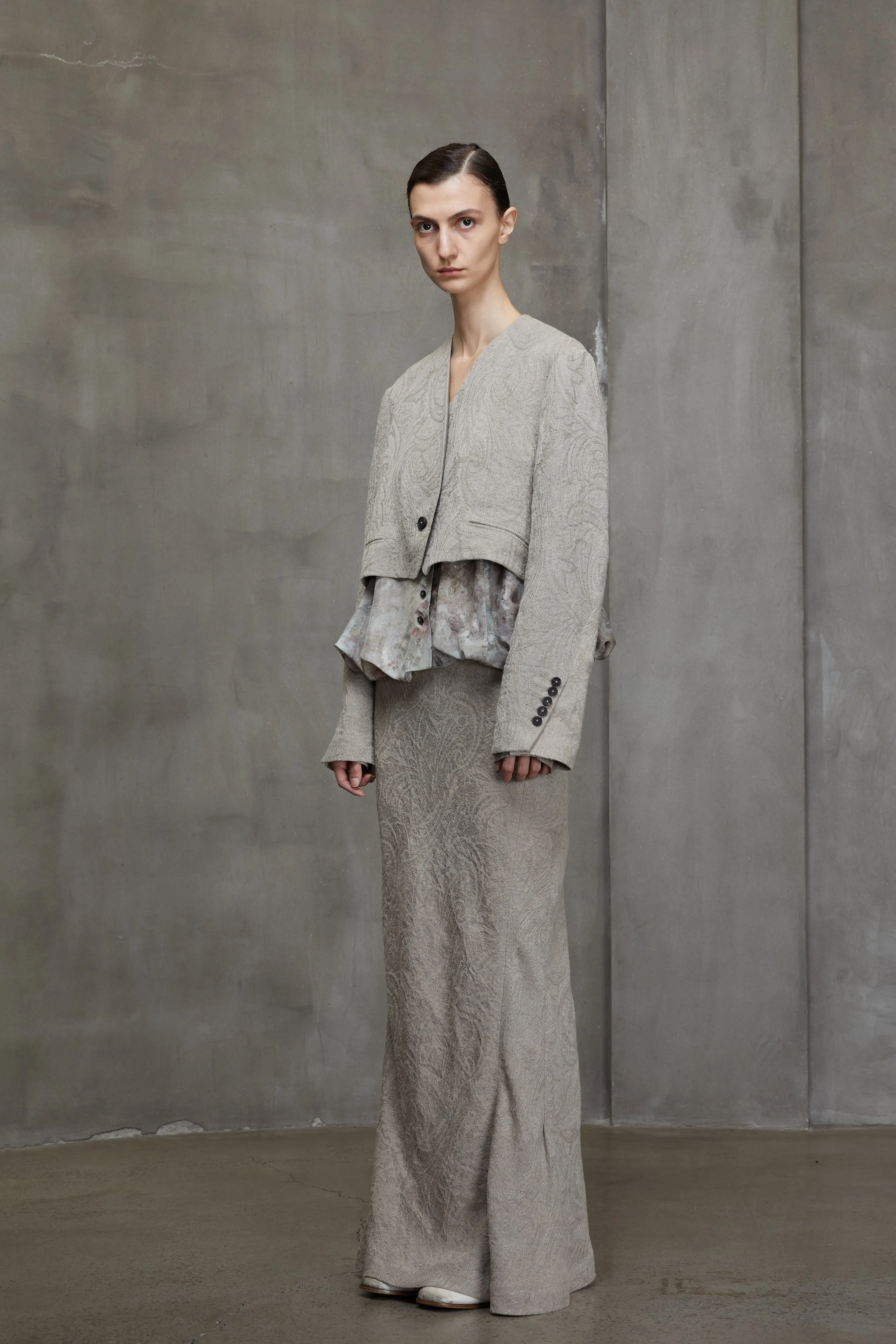 JACQUARD CROPPED JACKET sold by ziggy chen product image thumbnail 2