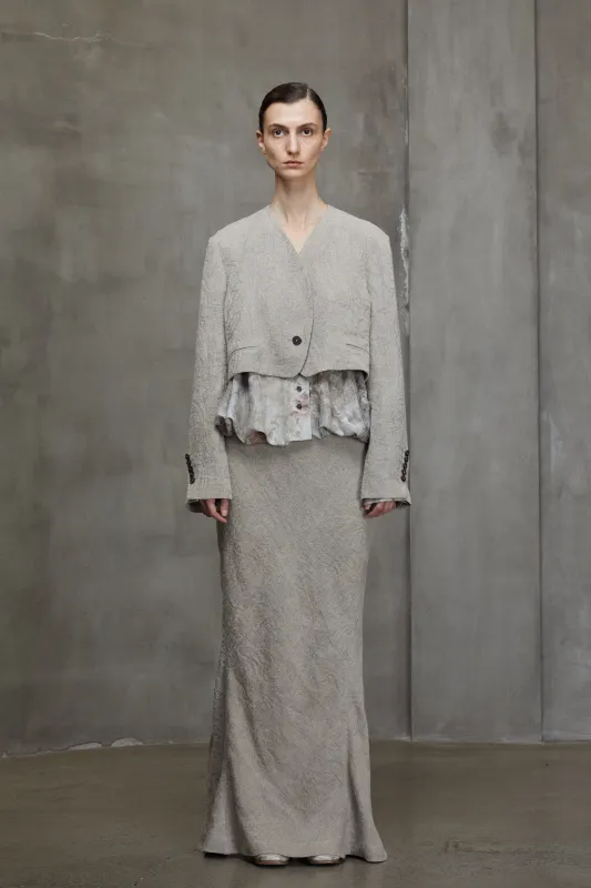 JACQUARD CROPPED JACKET sold by ziggy chen