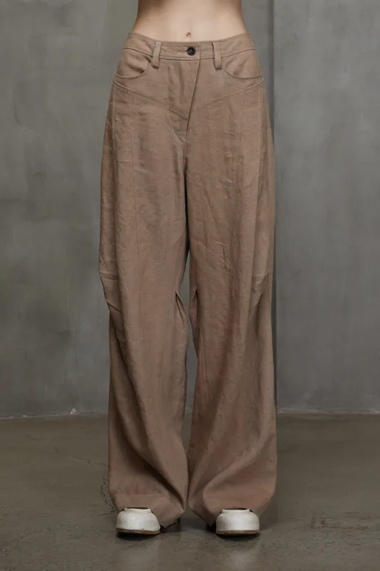 ARTICULATED KNEE WIDE LEG TROUSERS sold by ziggy chen