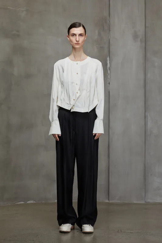 ASYMMETRIC ERRATIC FOLD SHIRT sold by ziggy chen