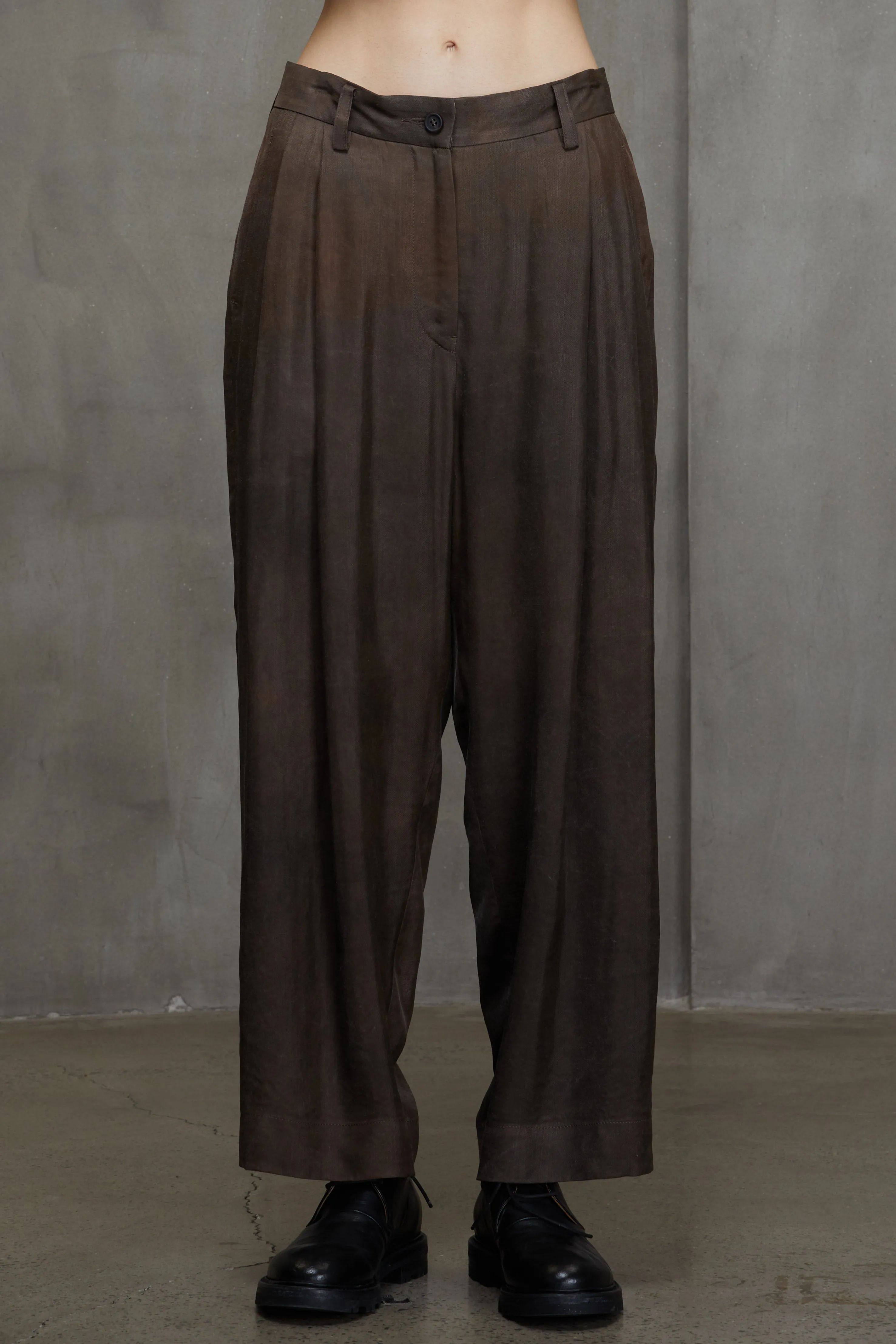 PLEATED WIDE LEG TROUSERS sold by ziggy chen