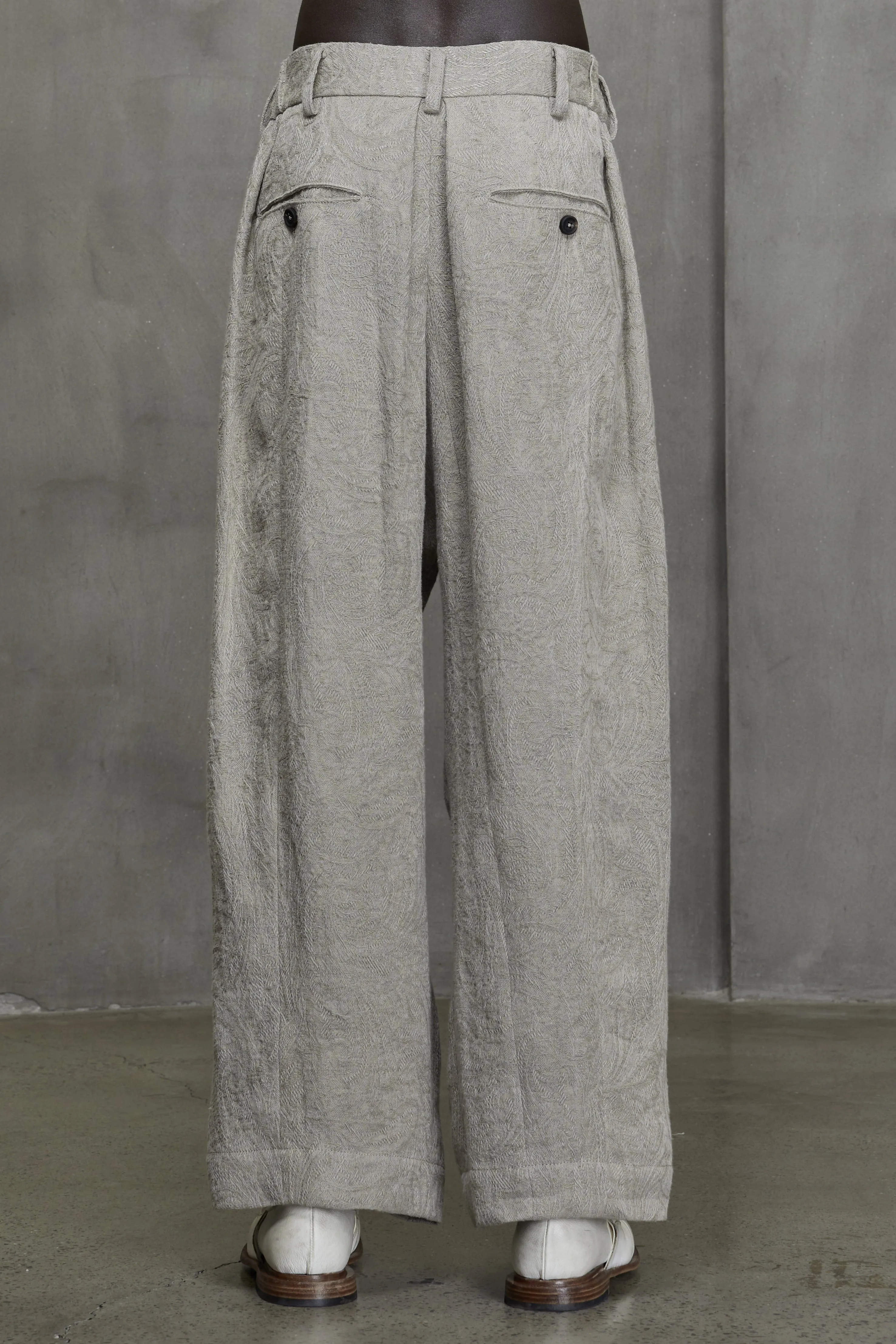 FRONT PLEATED JACQUARD TROUSERS sold by ziggy chen product image thumbnail 4