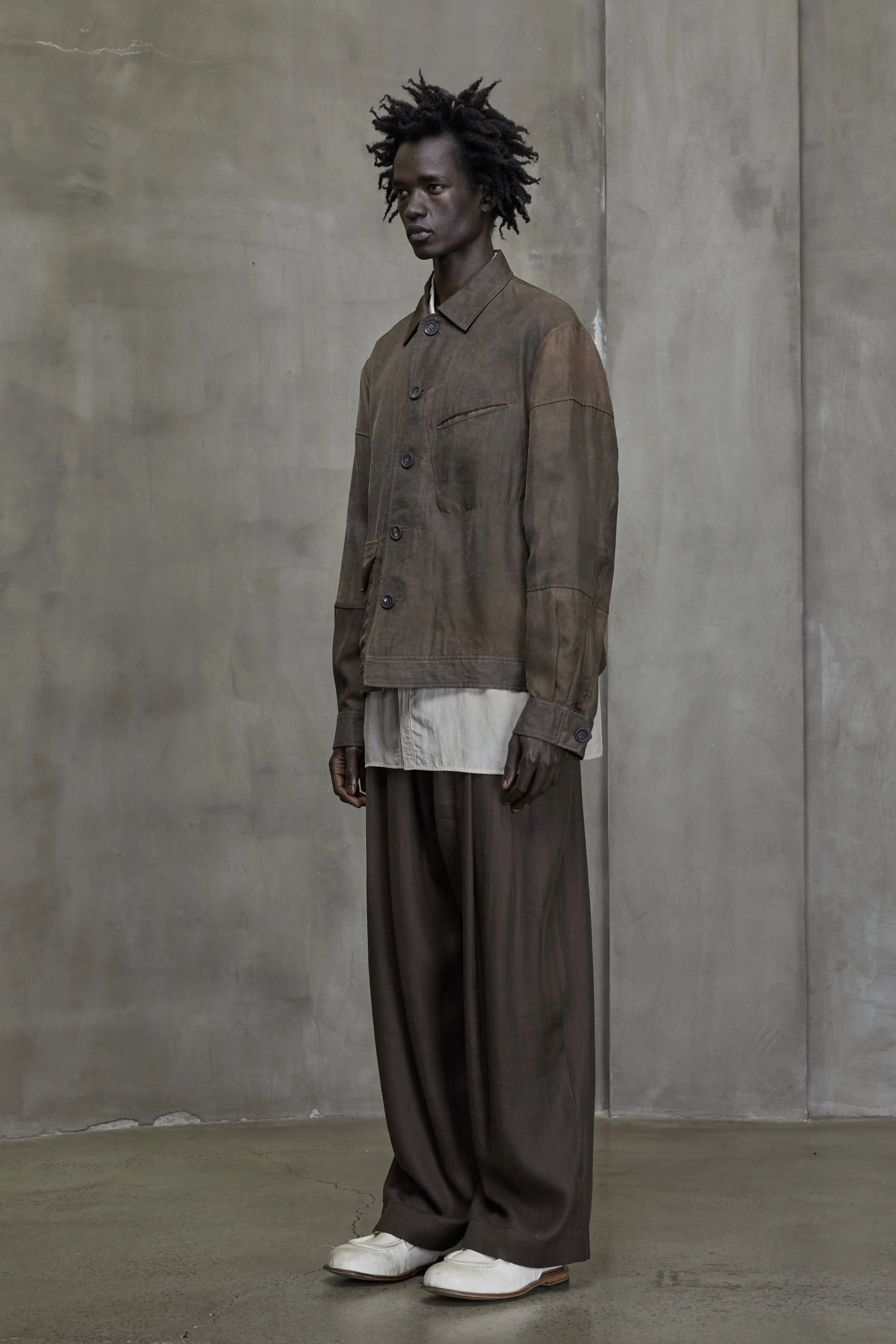 "PEELABLE BACK" CROPPED WORKER JACKET sold by ziggy chen product image thumbnail 2