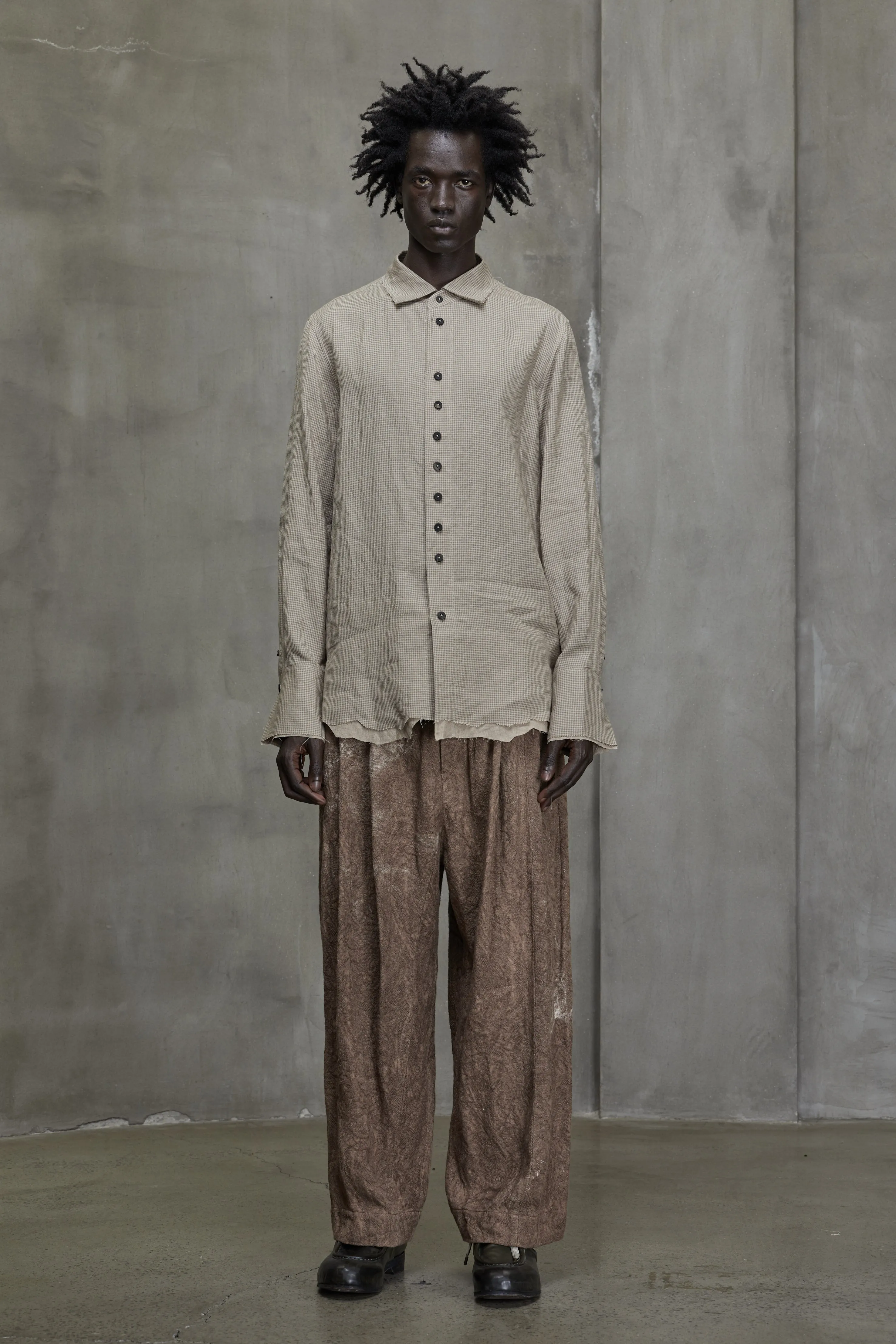 DISTRESSED SLIM SHIRT sold by ziggy chen