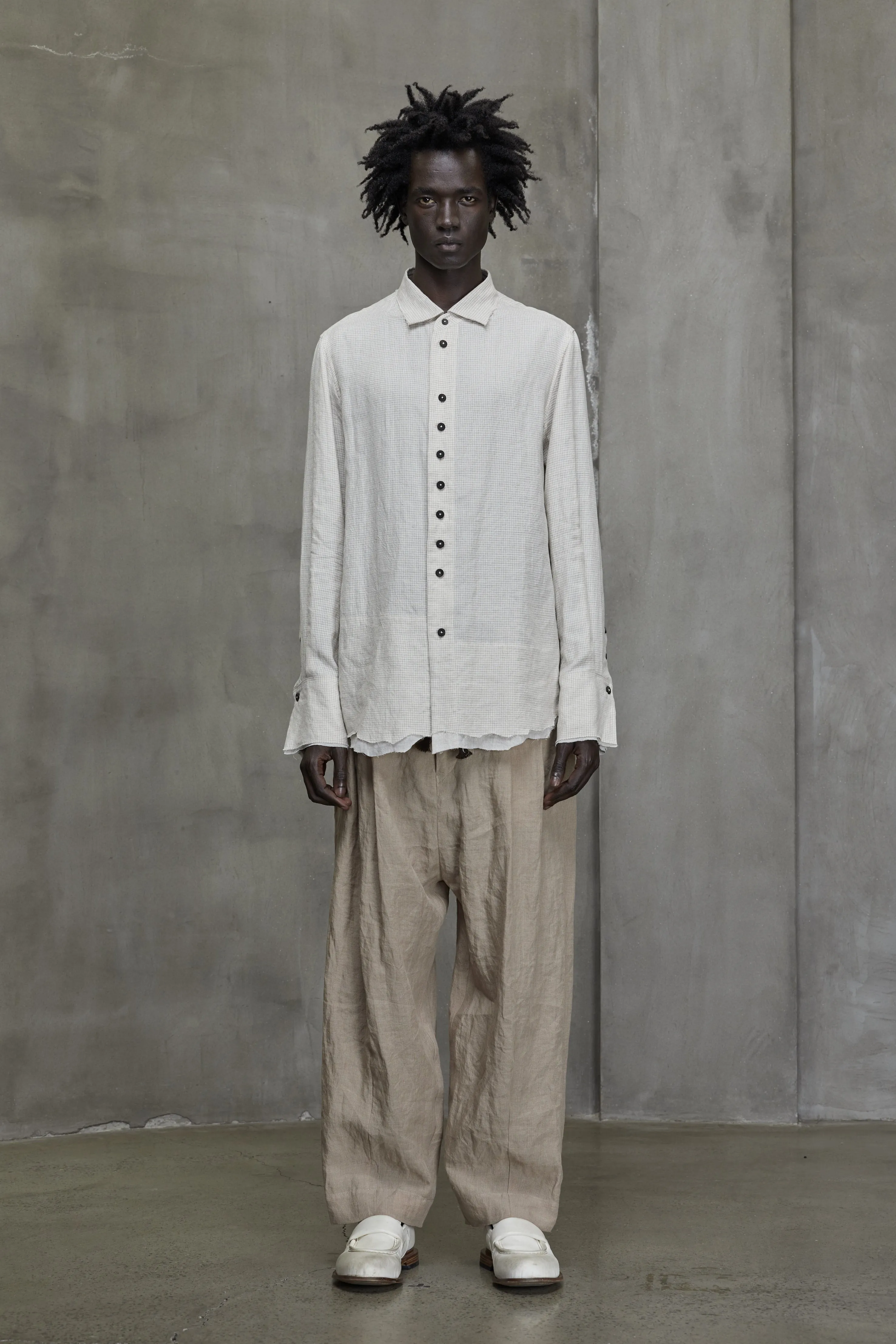 DISTRESSED SLIM SHIRT sold by ziggy chen