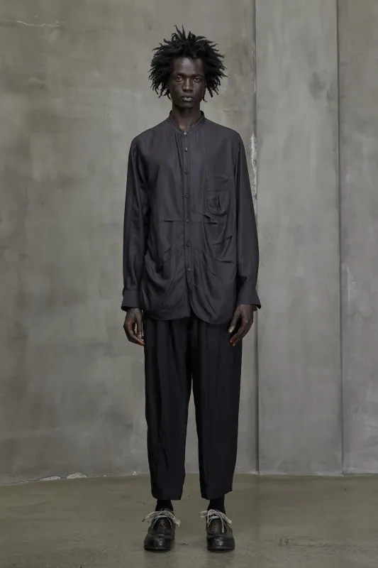 MANDARIN COLLAR POCKET SHIRT sold by ziggy chen