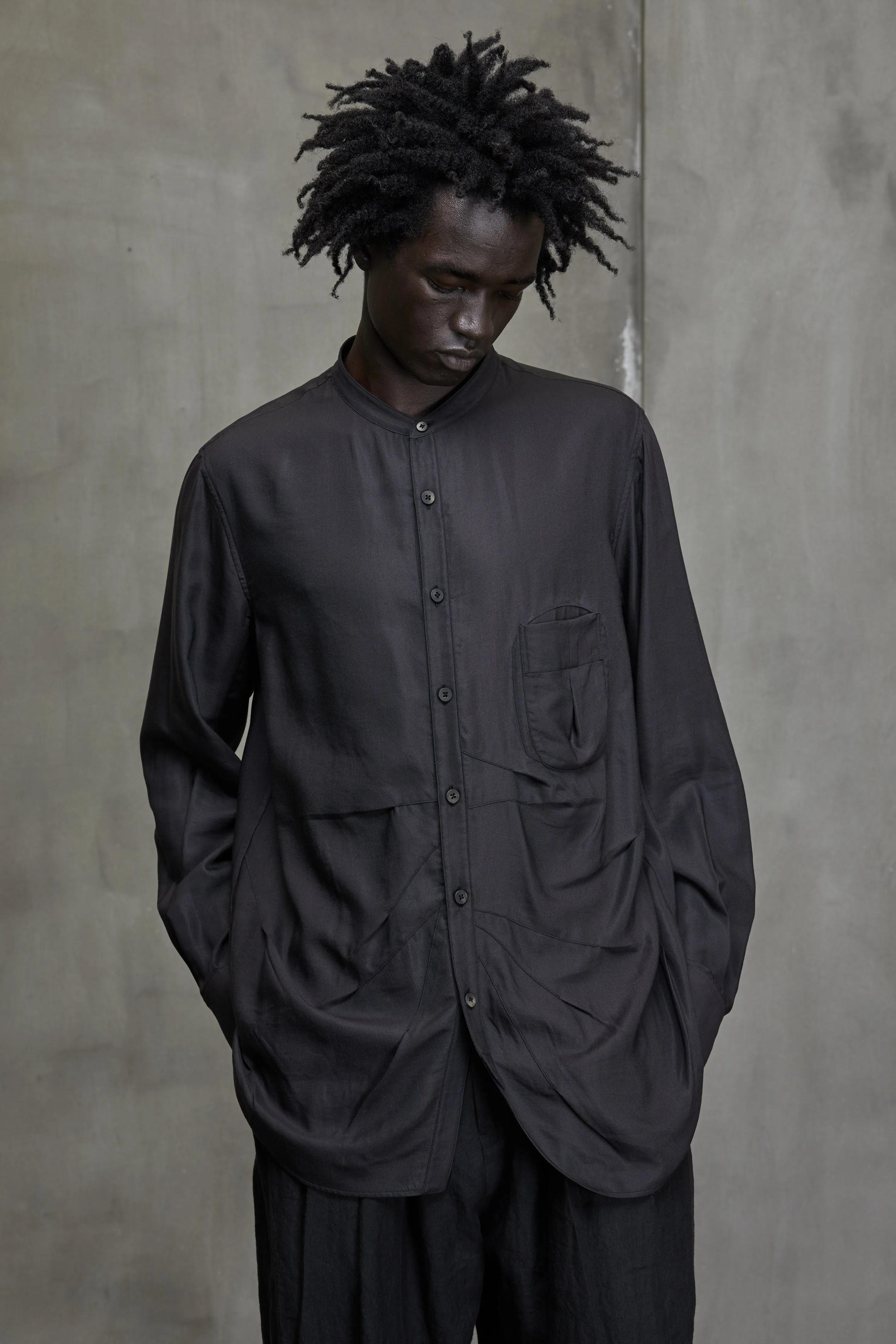 MANDARIN COLLAR POCKET SHIRT sold by ziggy chen product image thumbnail 5