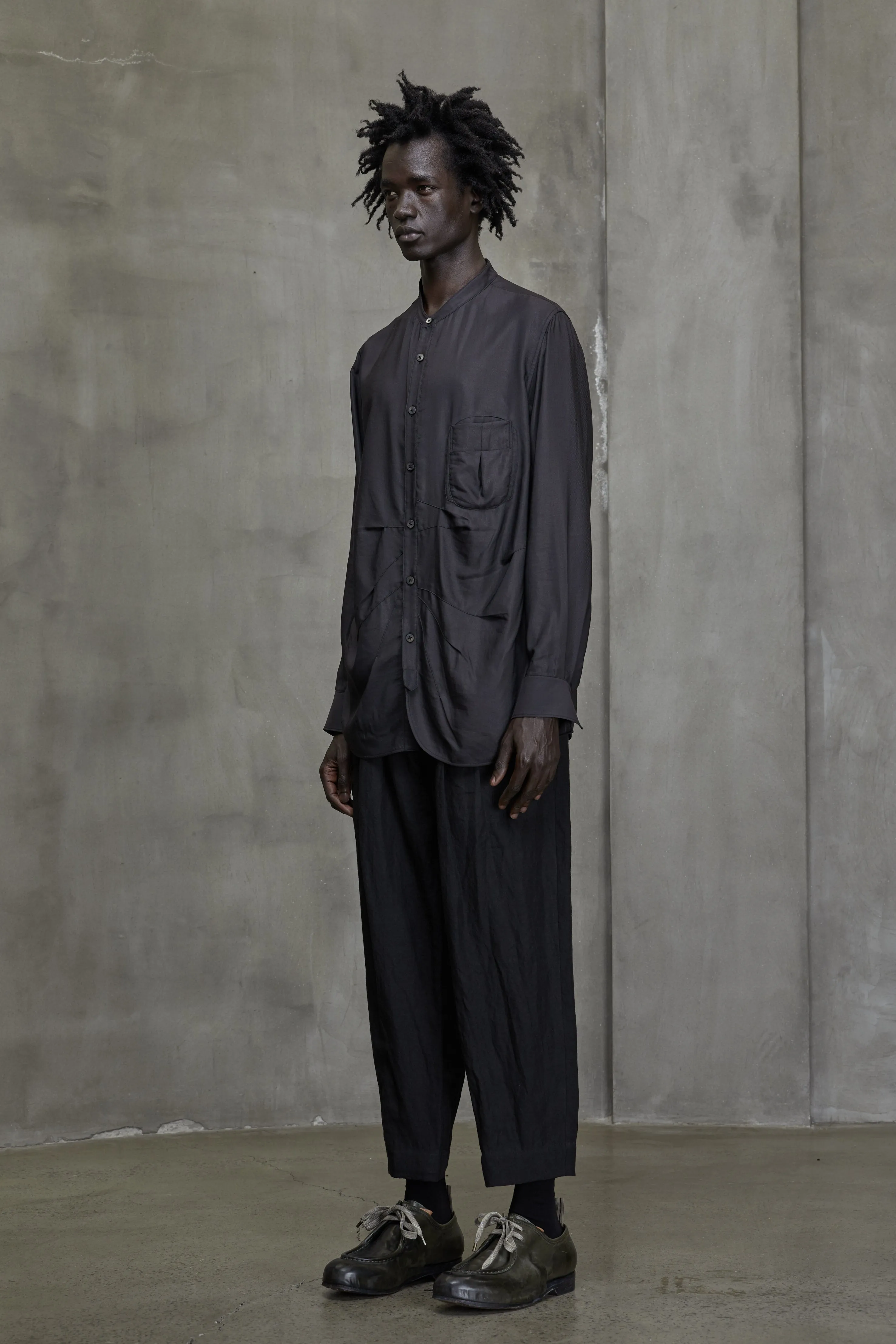 MANDARIN COLLAR POCKET SHIRT sold by ziggy chen product image thumbnail 2