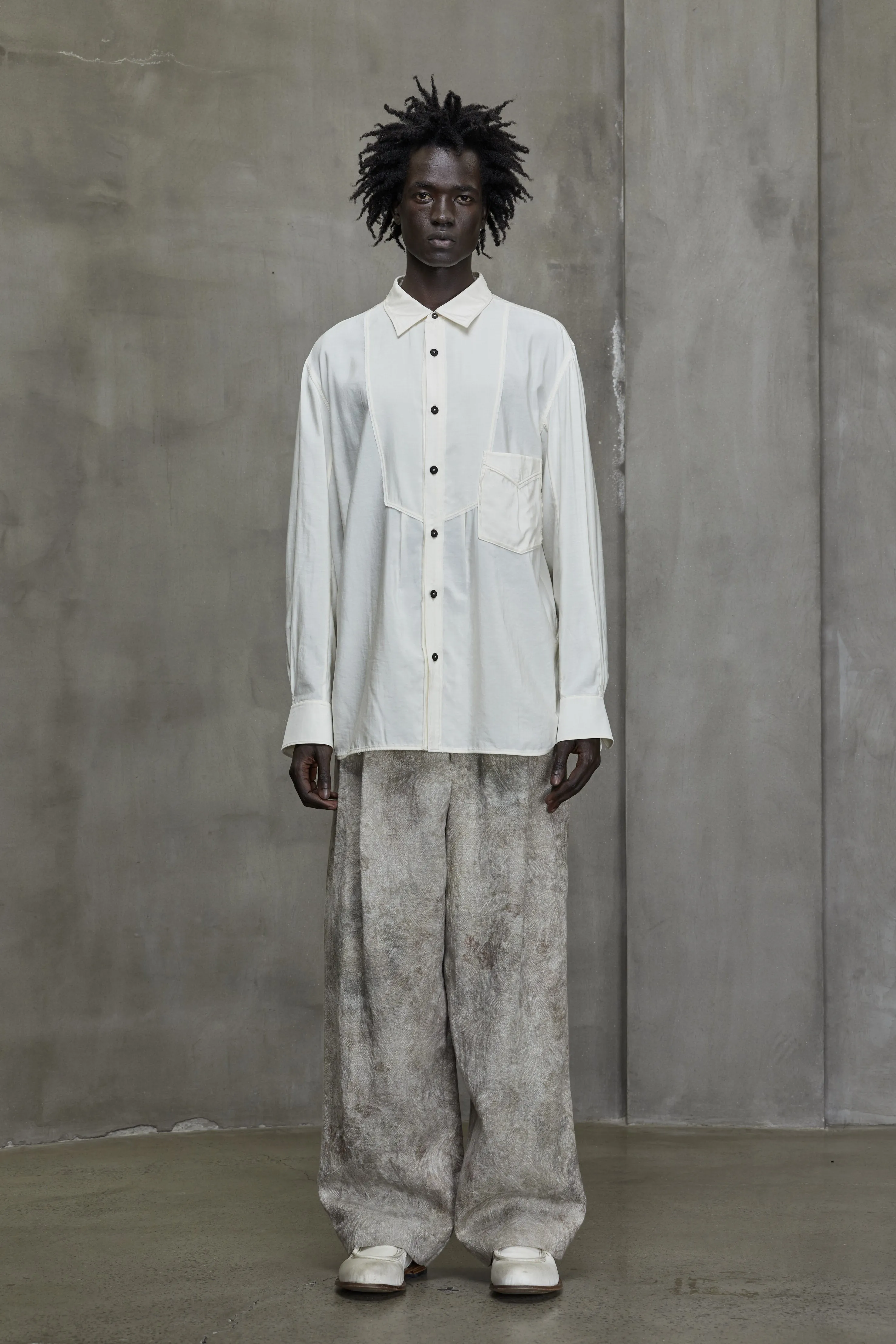 SYMMETRICAL FRONT PIECE SHIRT sold by ziggy chen